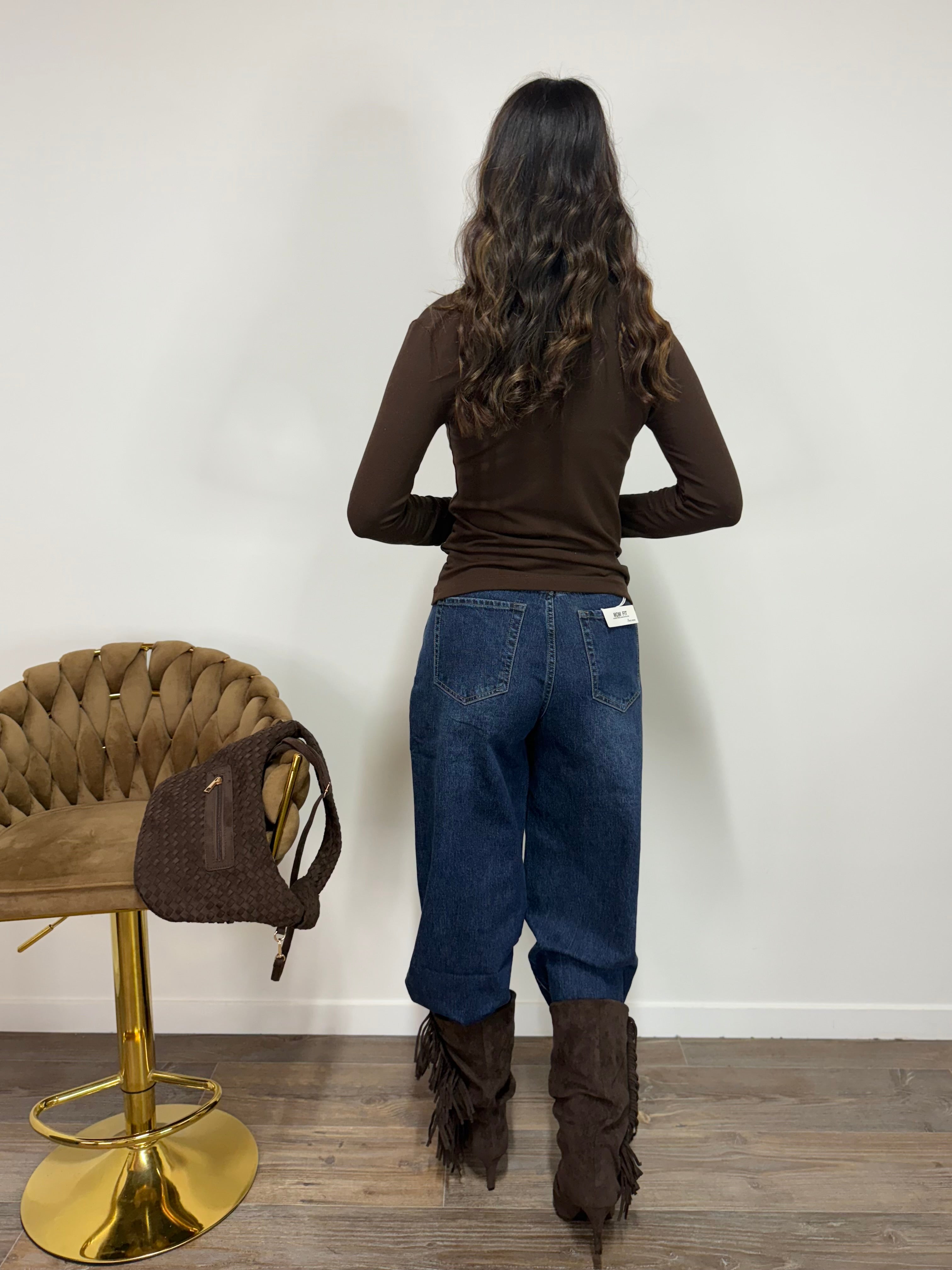 Maglia Bottoncini LUMINA Marrone