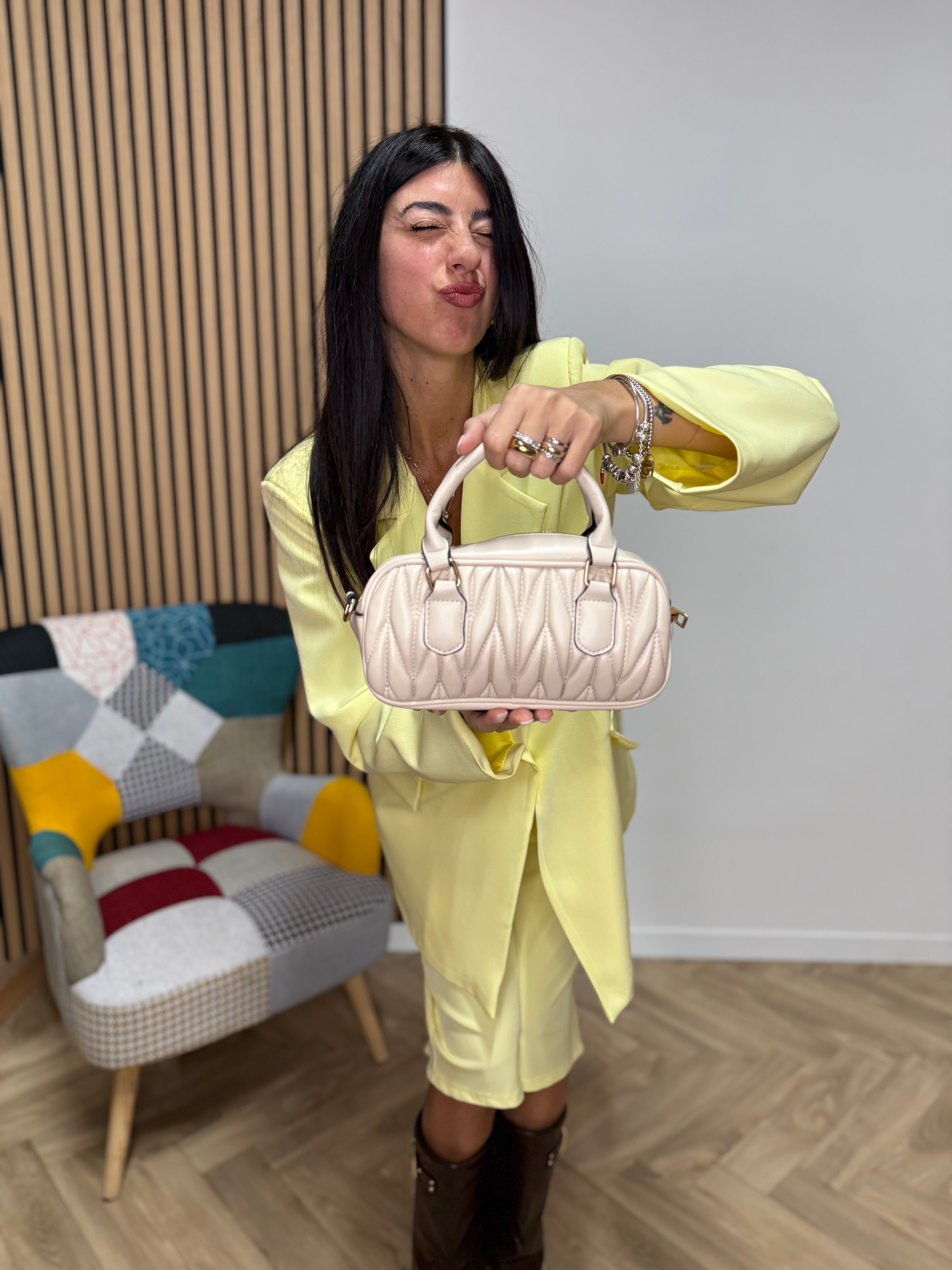 Borsa Miùi Miù Crema