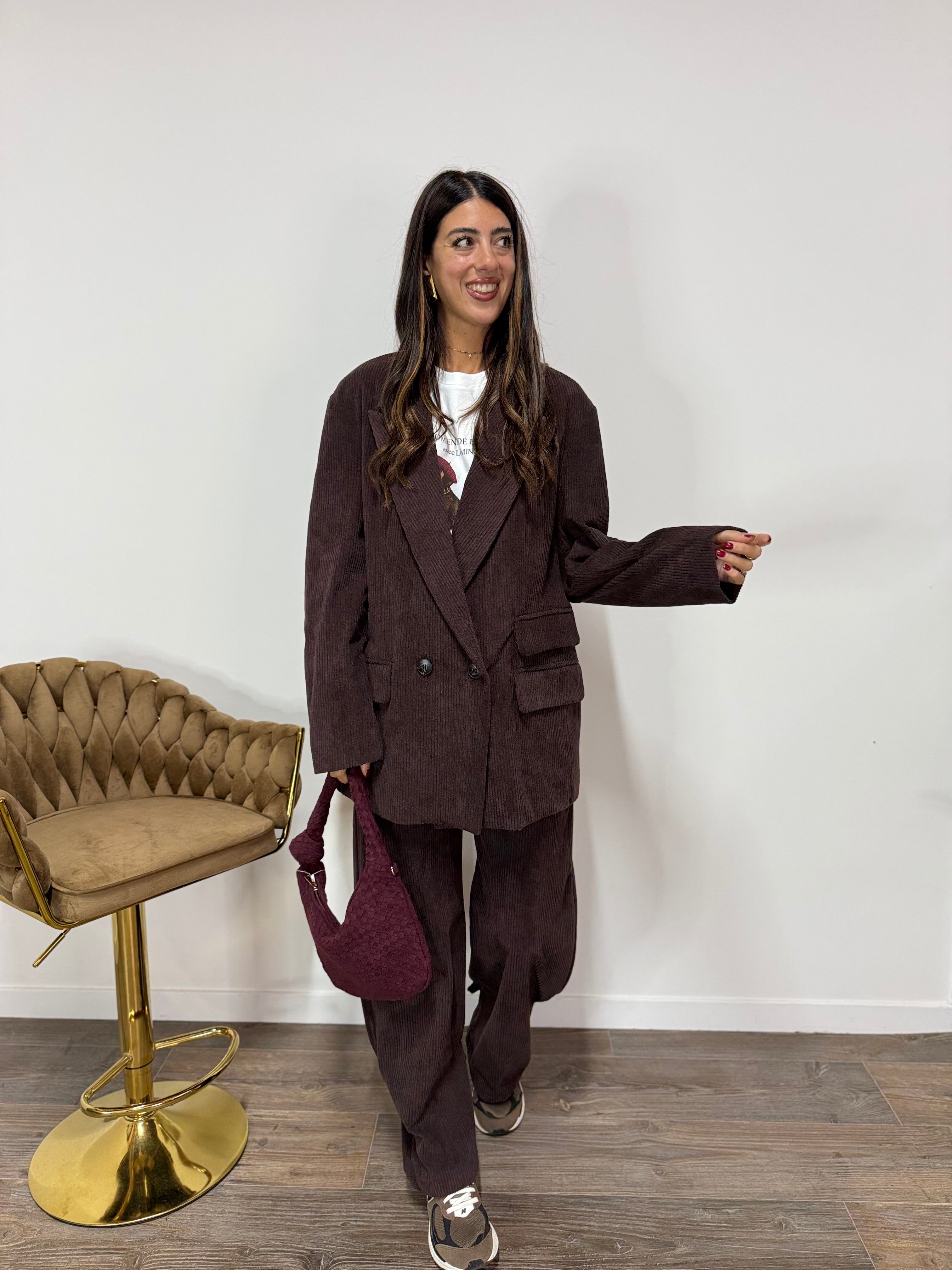 Blazer Velvet LUMINA Marrone