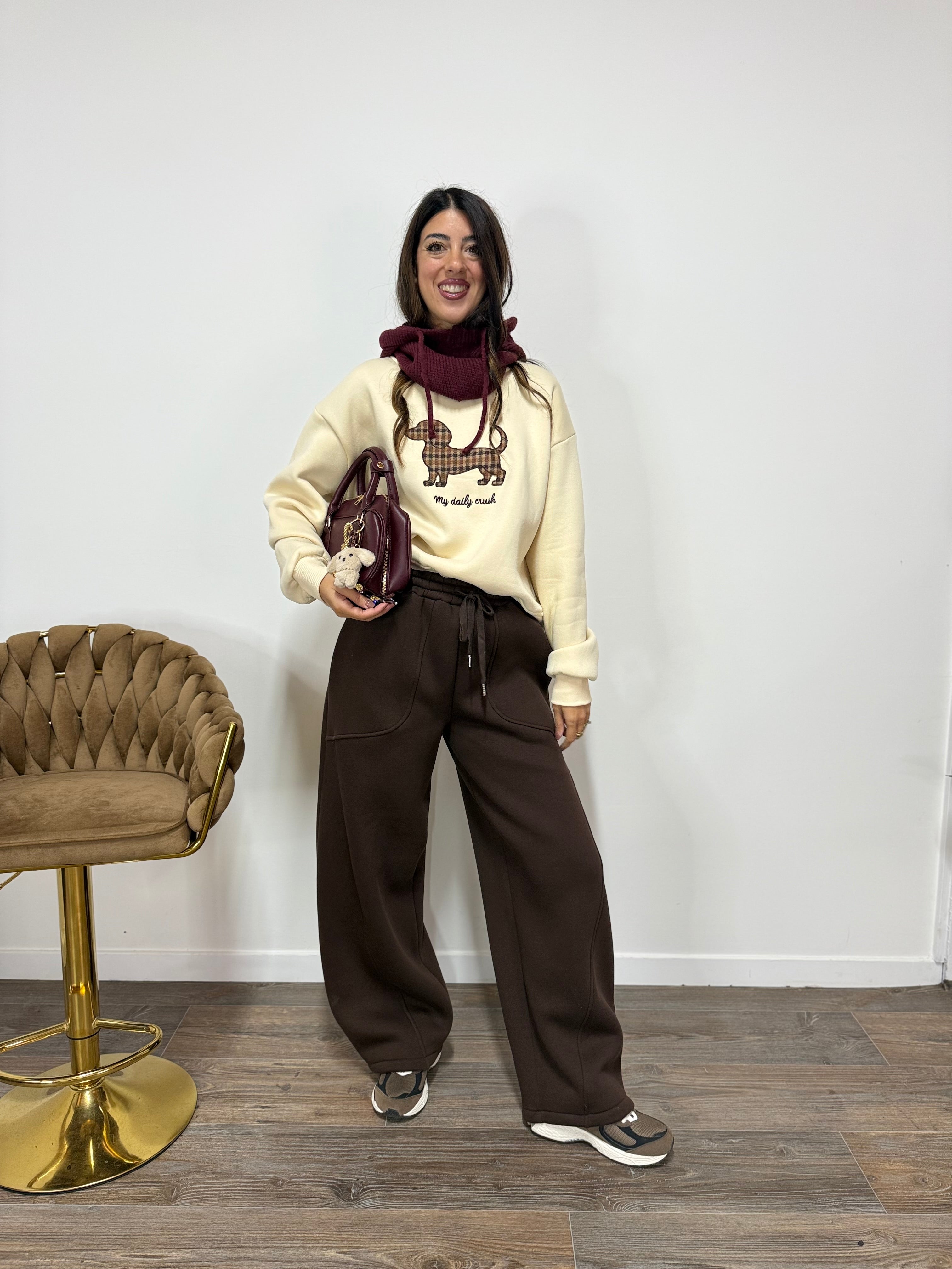 Felpa Bassotto LUMINA Panna