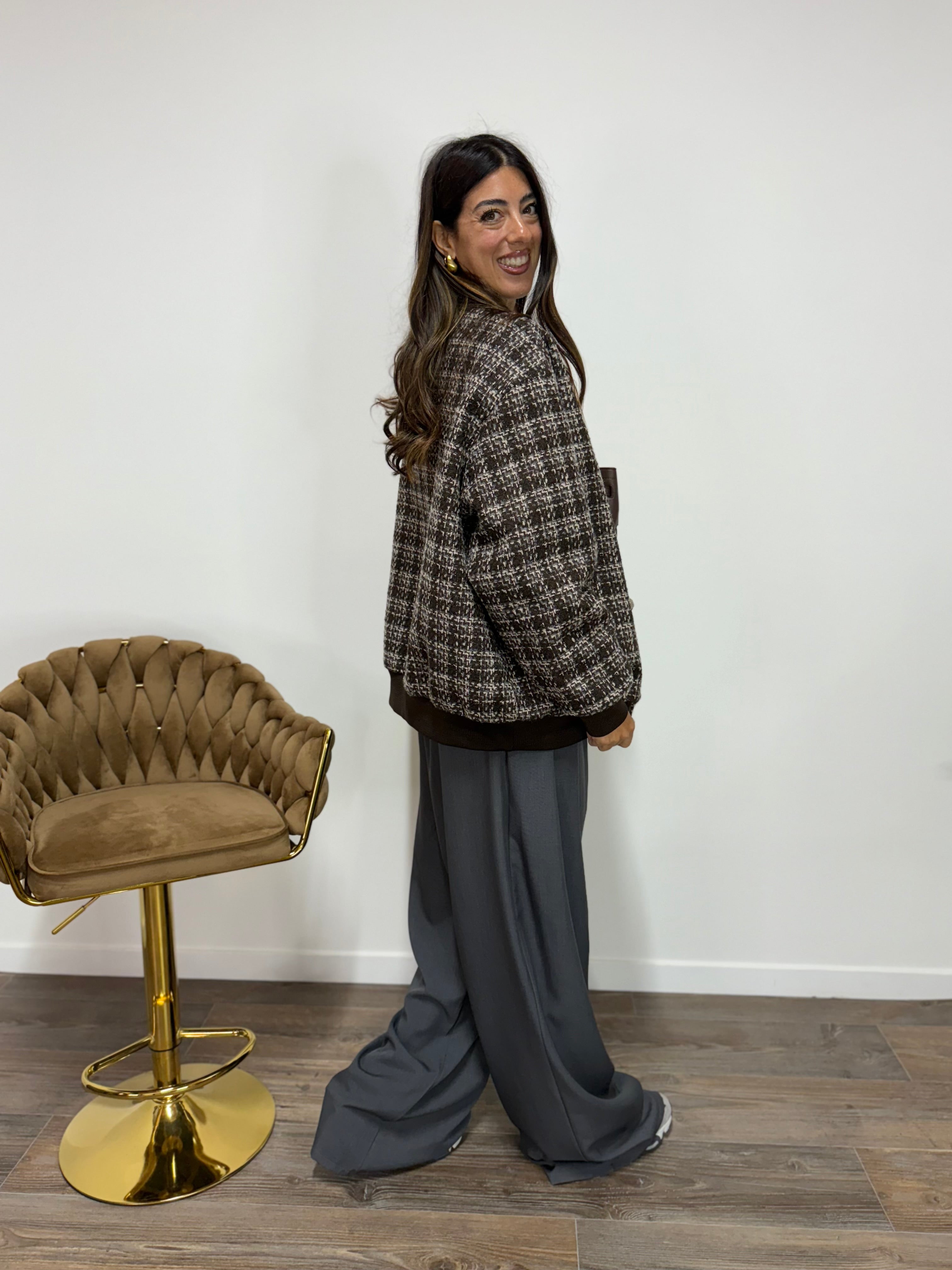 Giacca Tweed LUMINA Brown