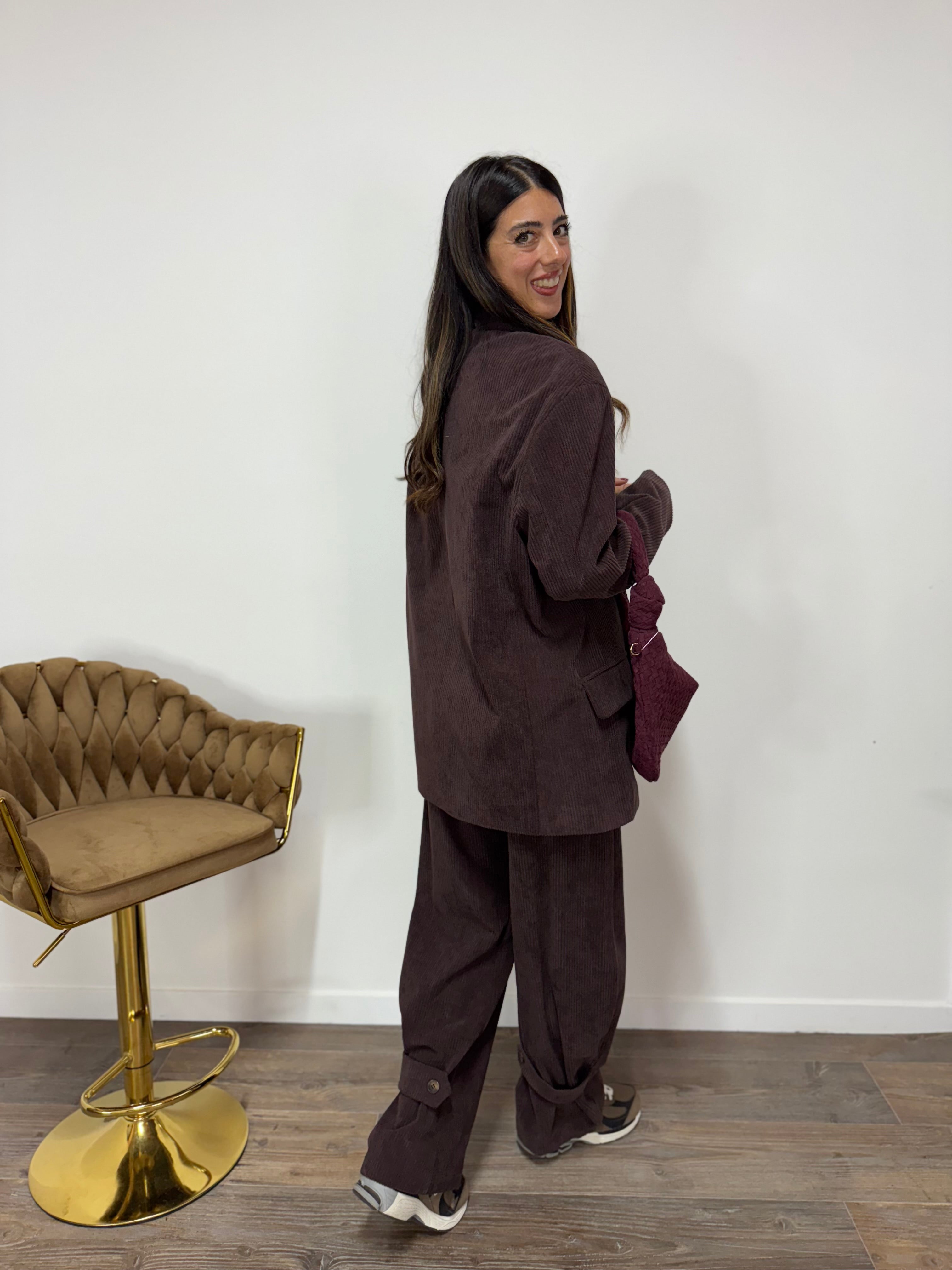 Blazer Velvet LUMINA Marrone