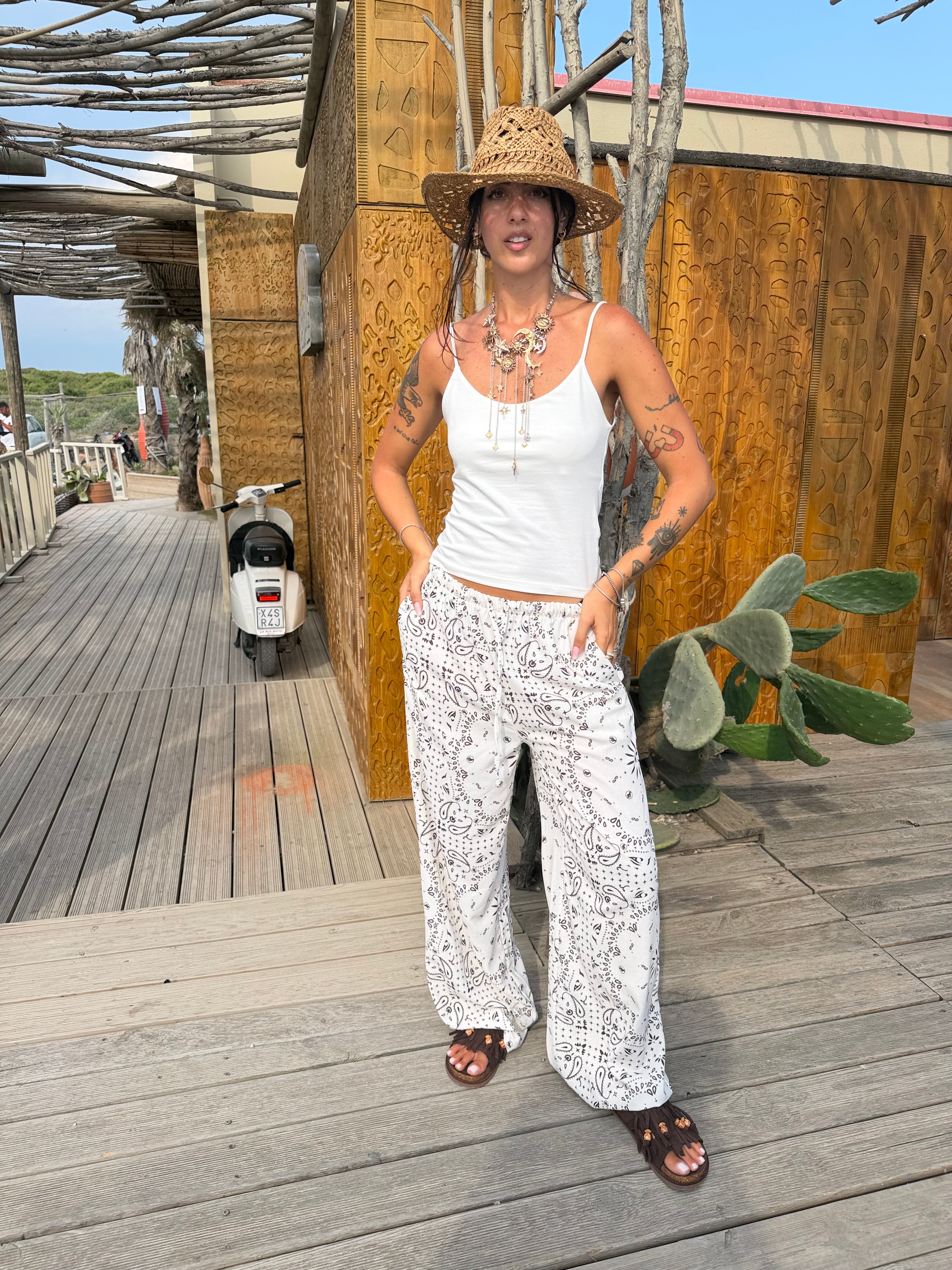 Pantalone Bandana Panna