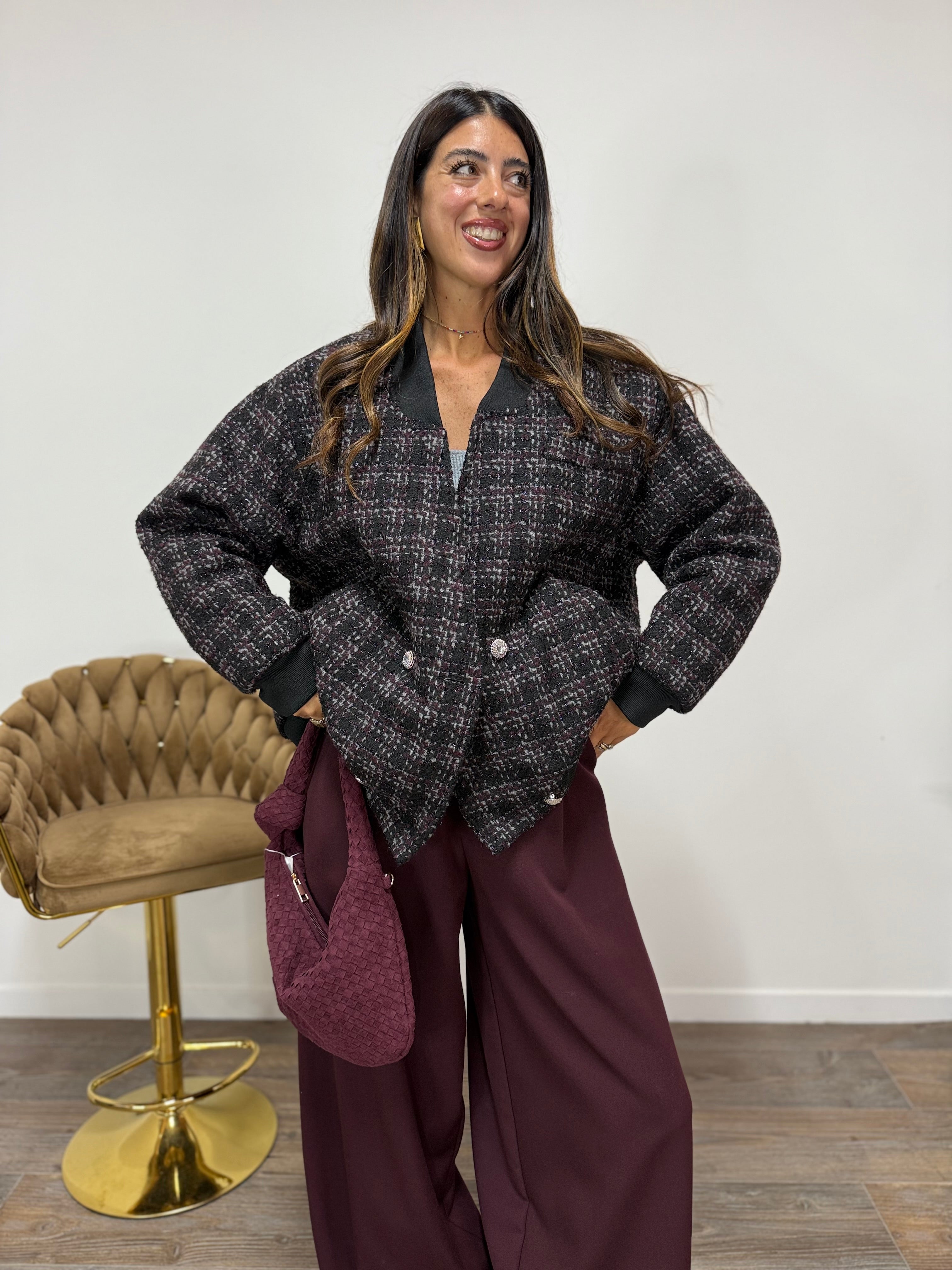 Giacca Tweed LUMINA Grigio