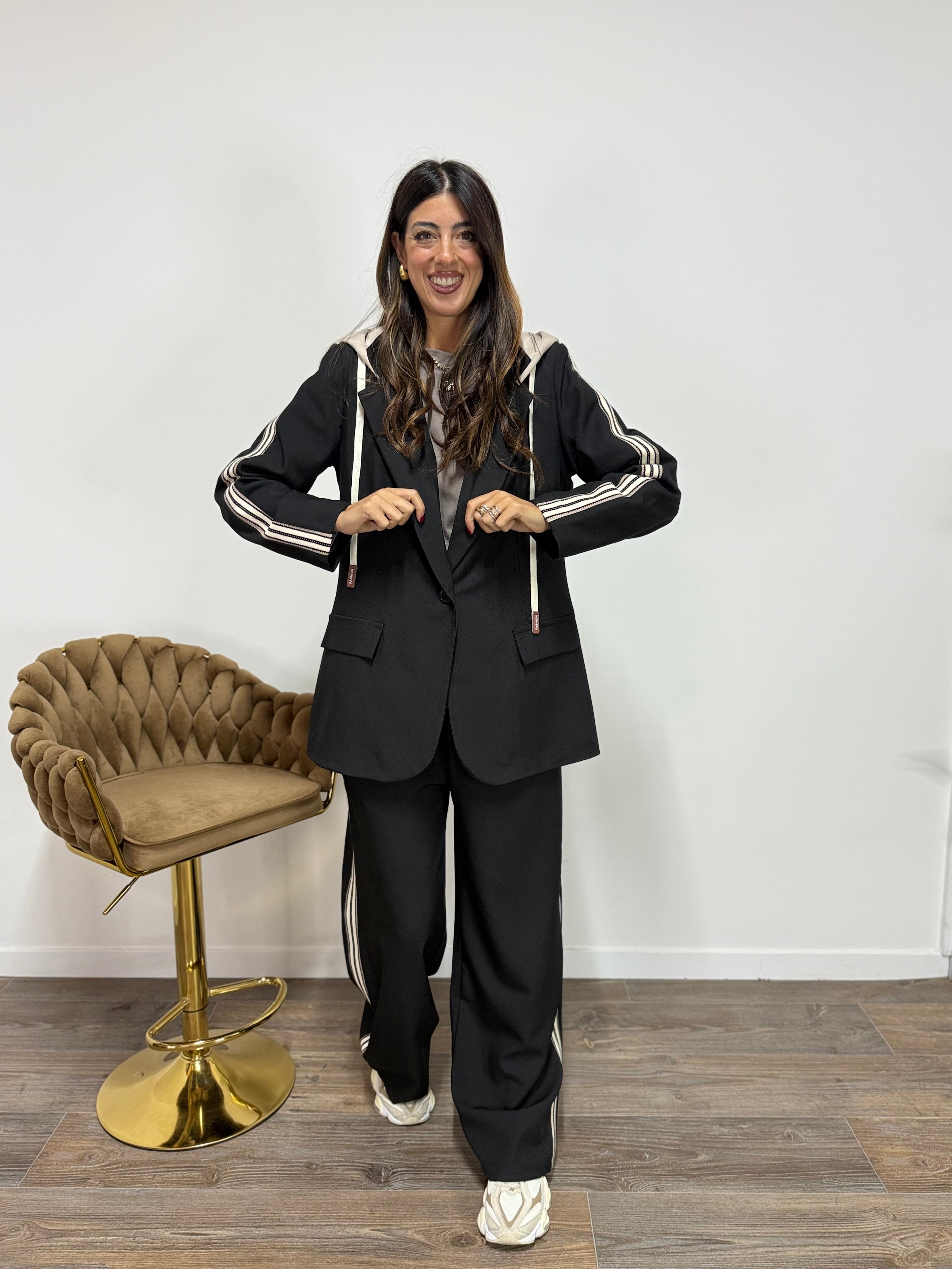 Tailleur New Jersey Nero