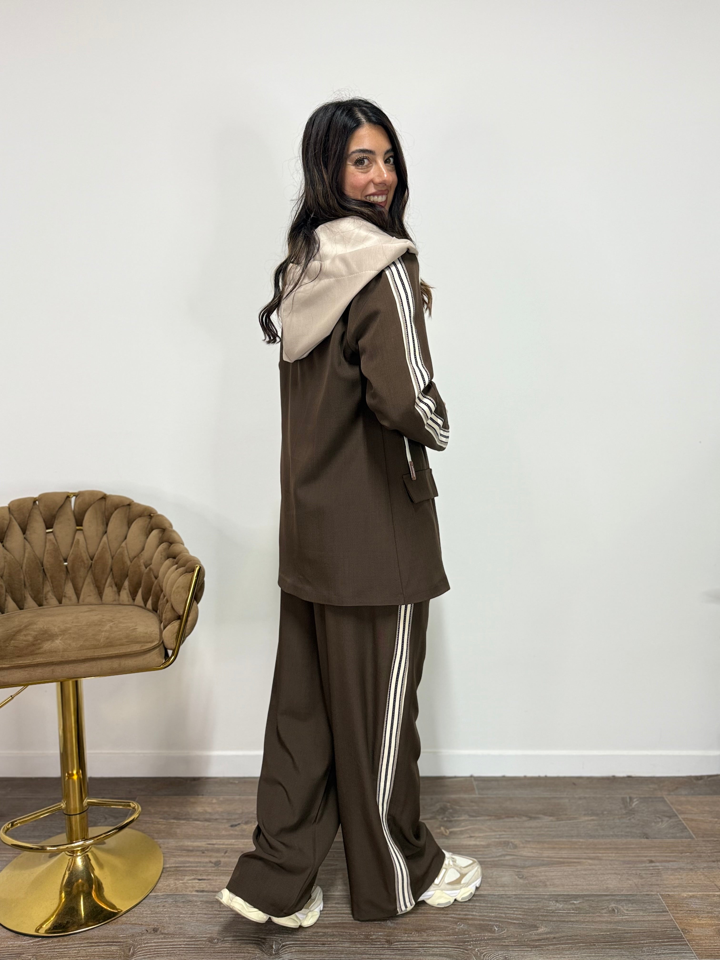 Tailleur New Jersey Marrone