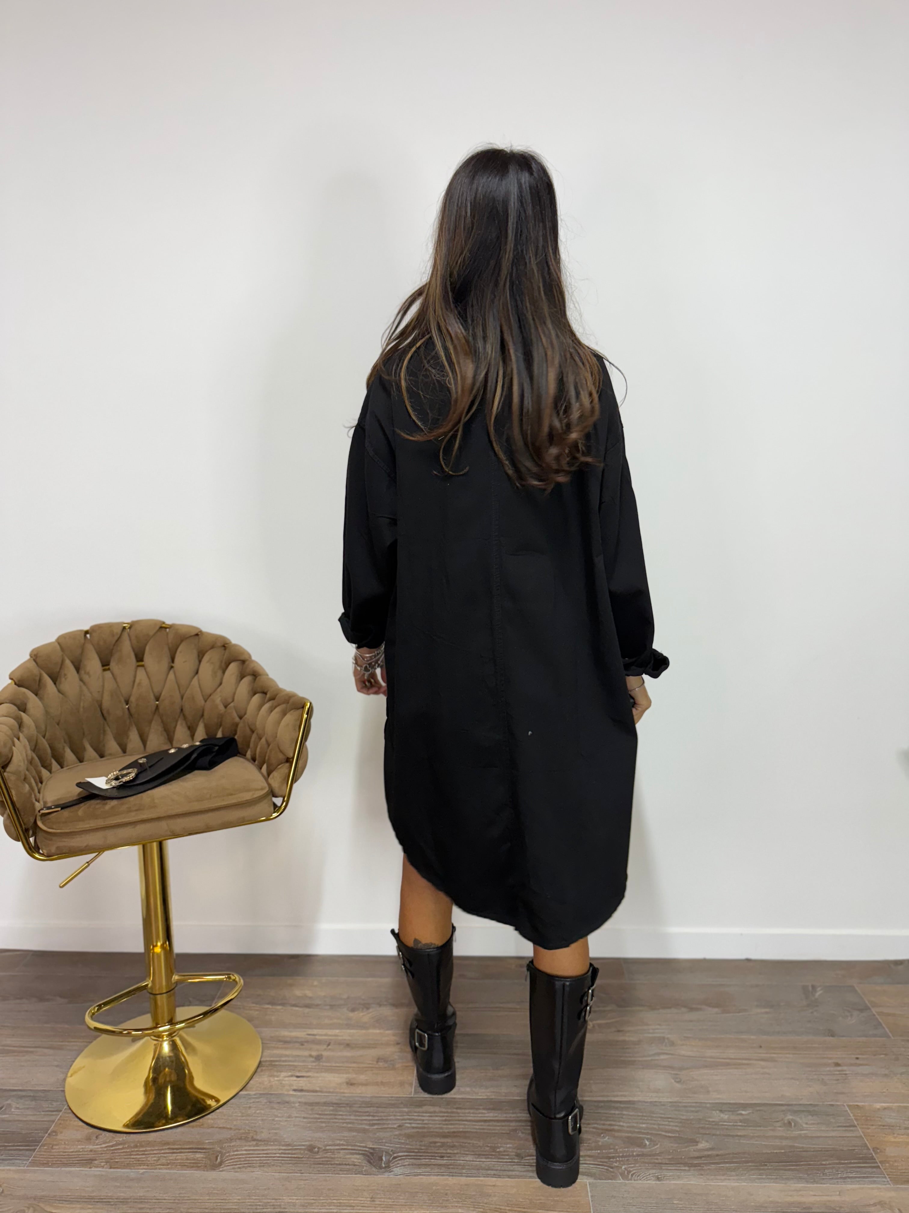 Abito Maxi Denim Black