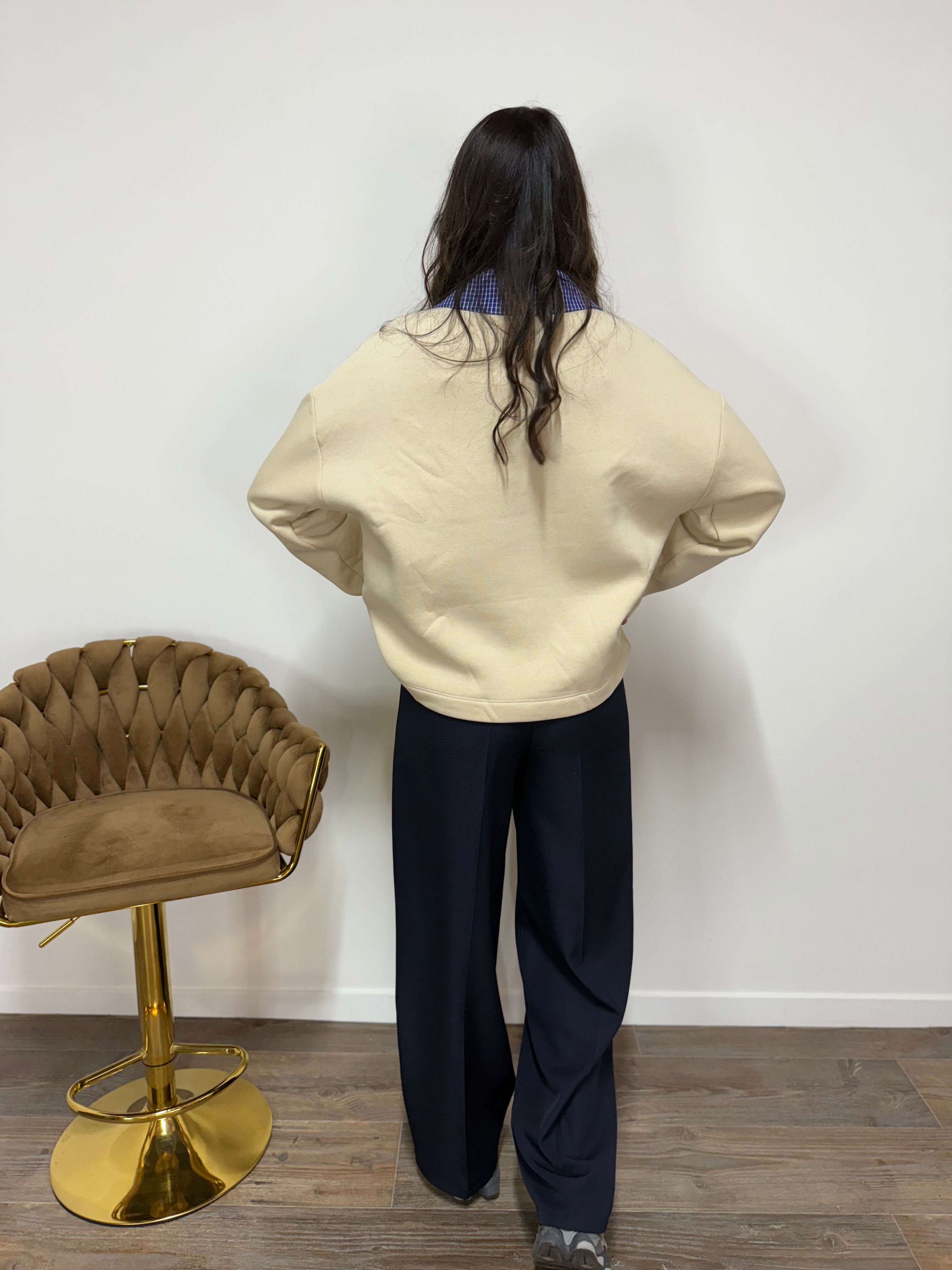 Felpa Camicia LUMINA Panna