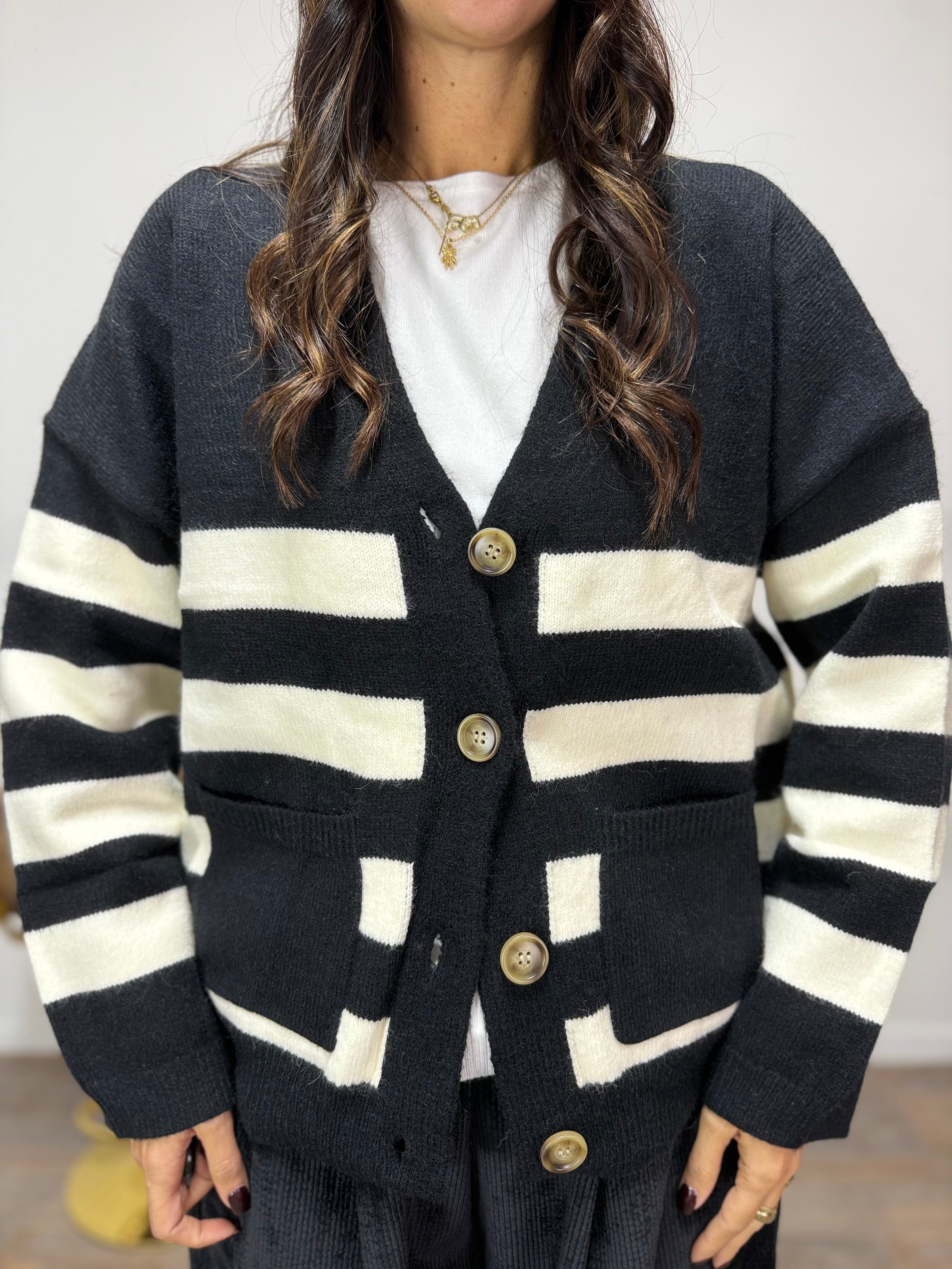 Cardigan Soccer Black