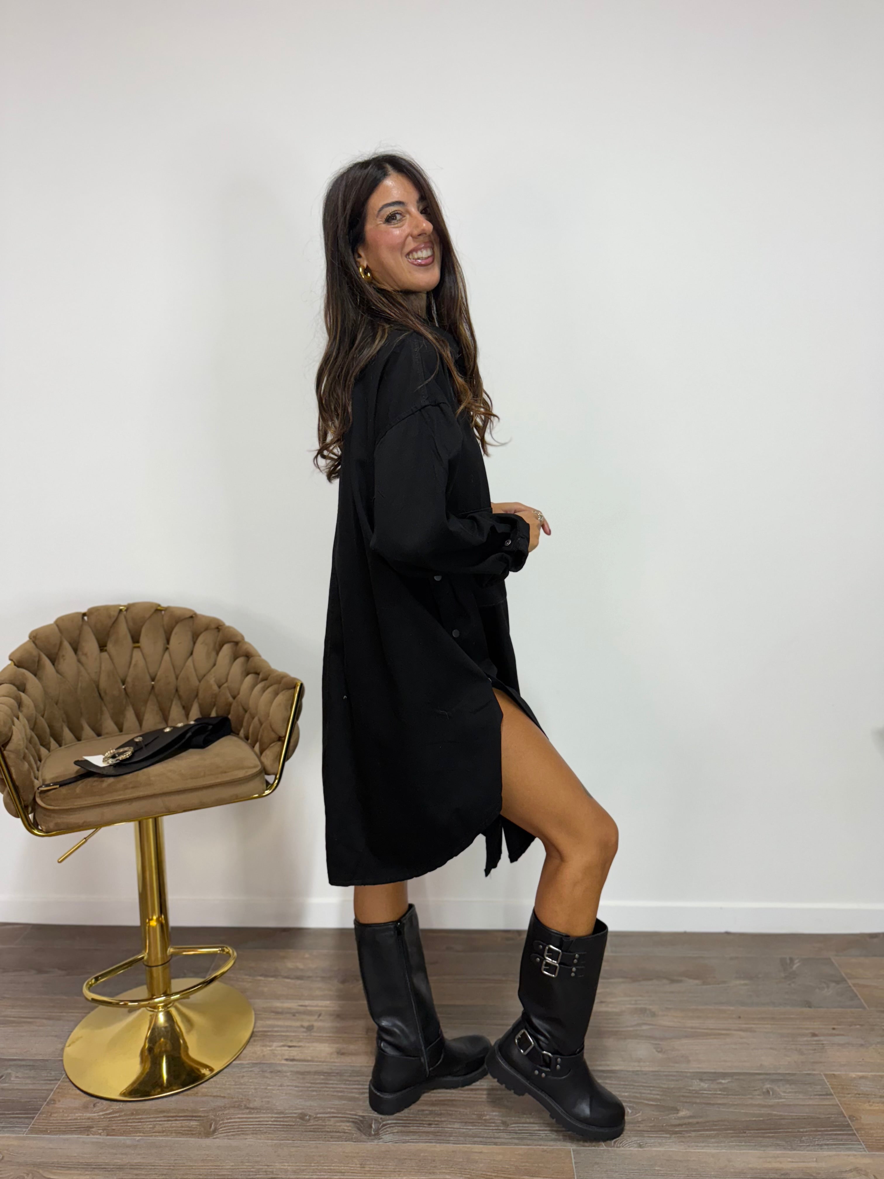 Abito Maxi Denim Black