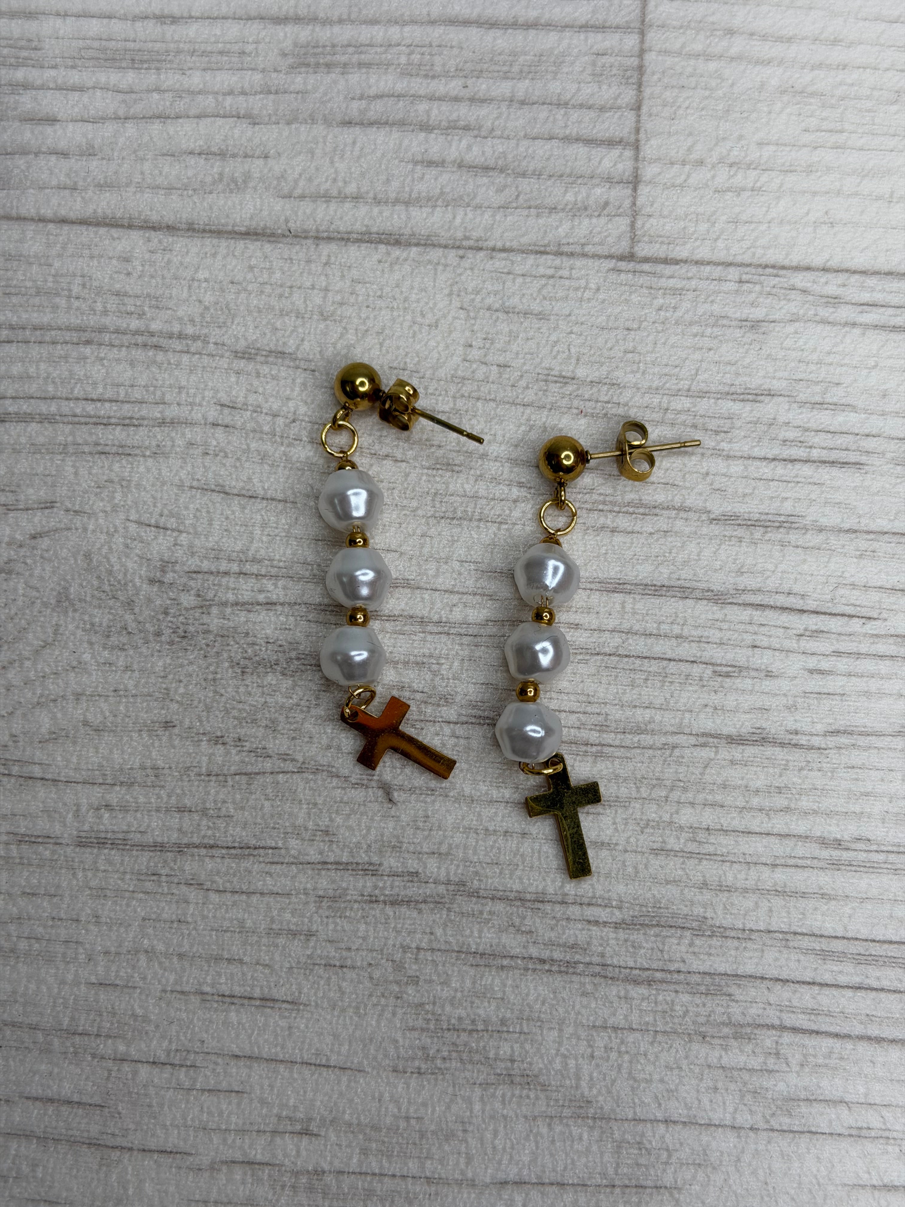 Orecchini Pearly Cross