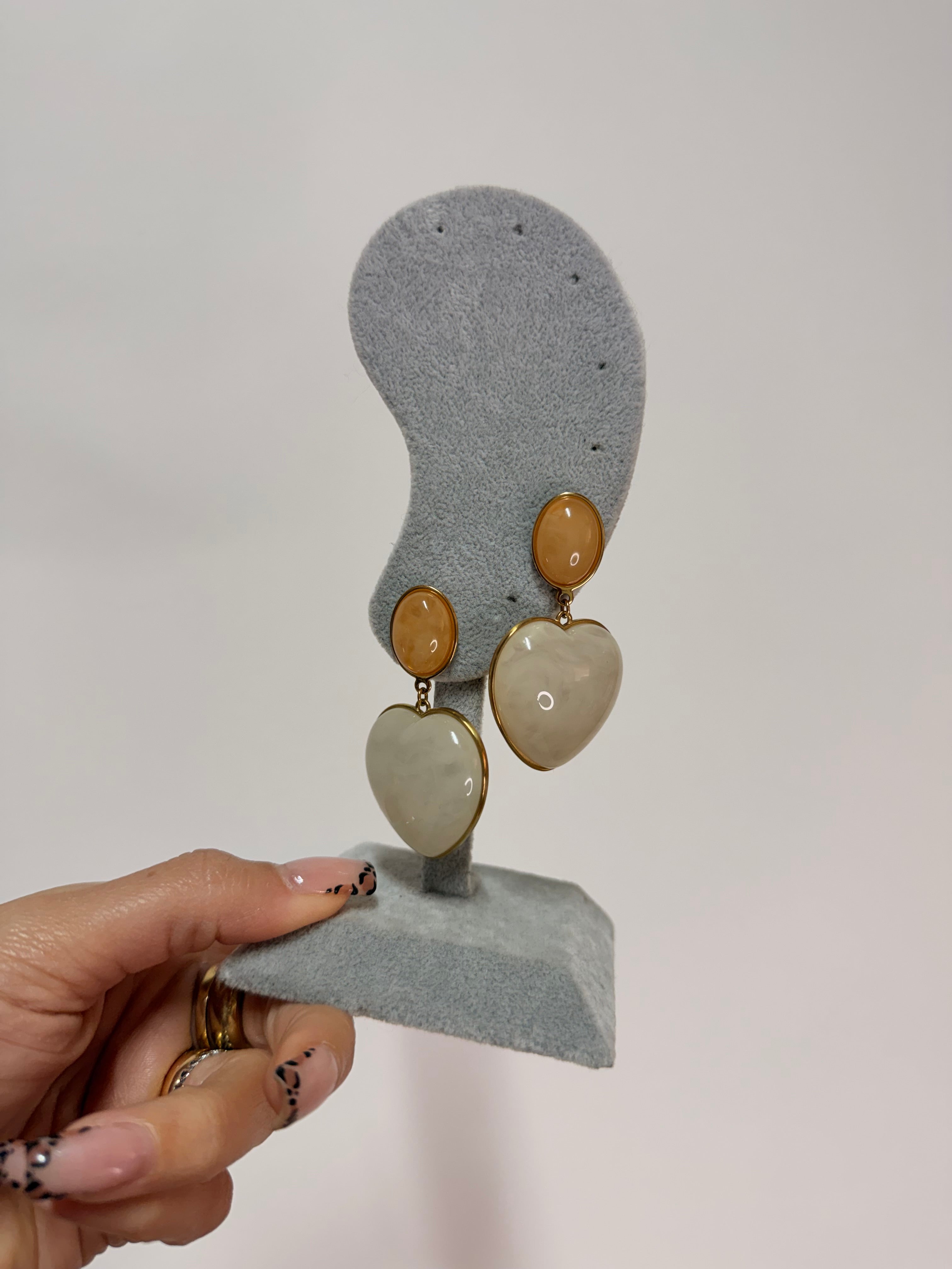 Orecchini Heart Pearly