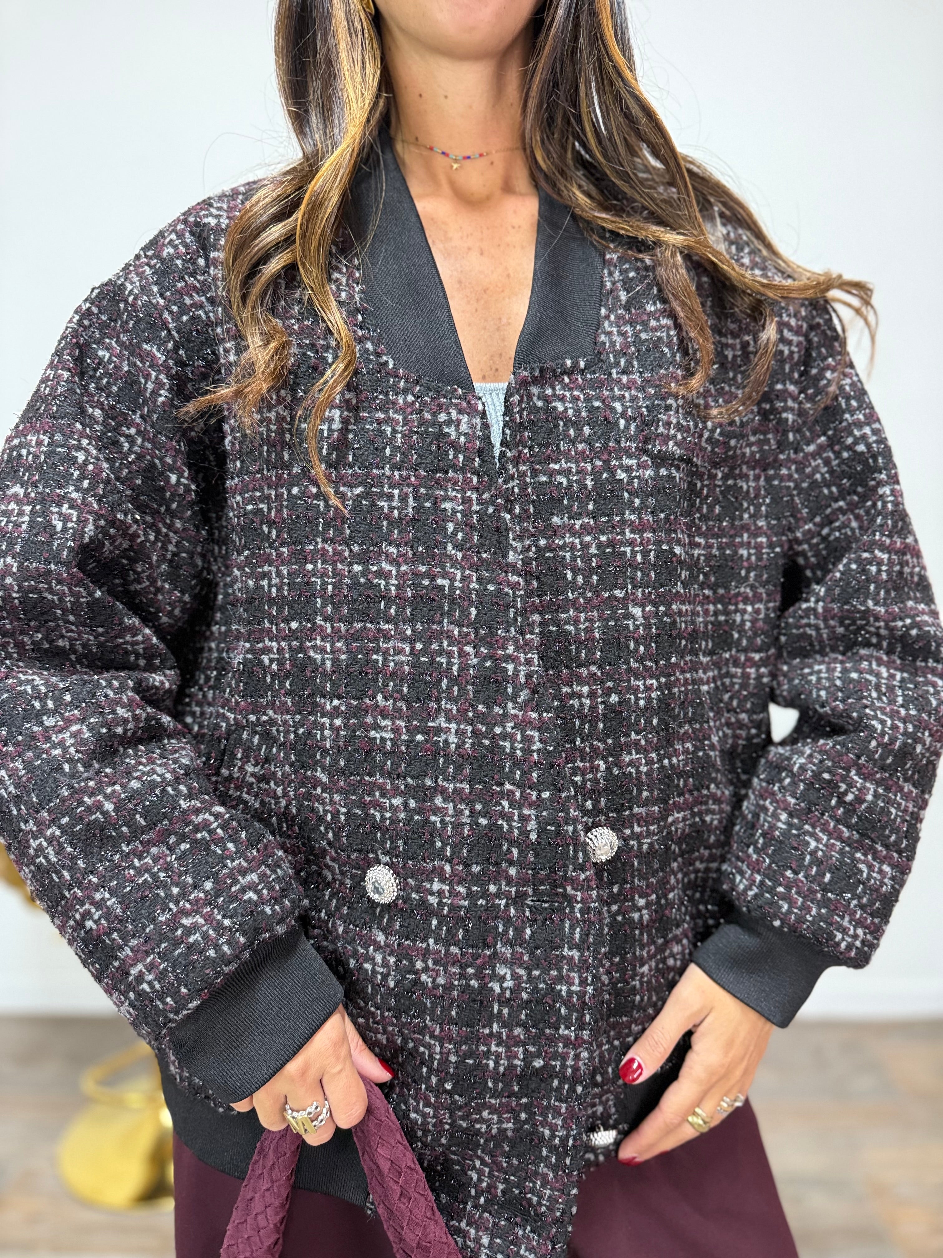 Giacca Tweed LUMINA Grigio