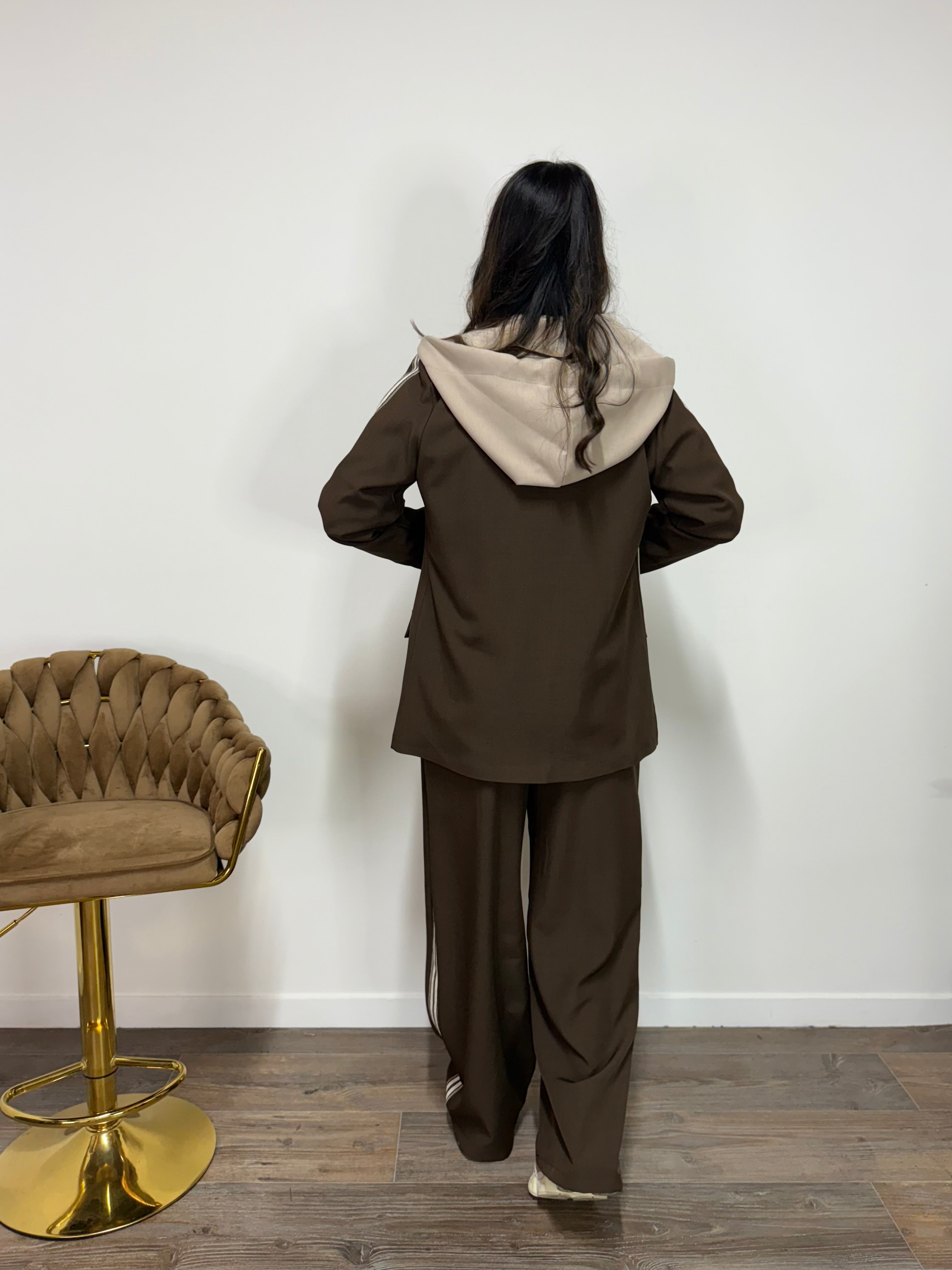 Tailleur New Jersey Marrone