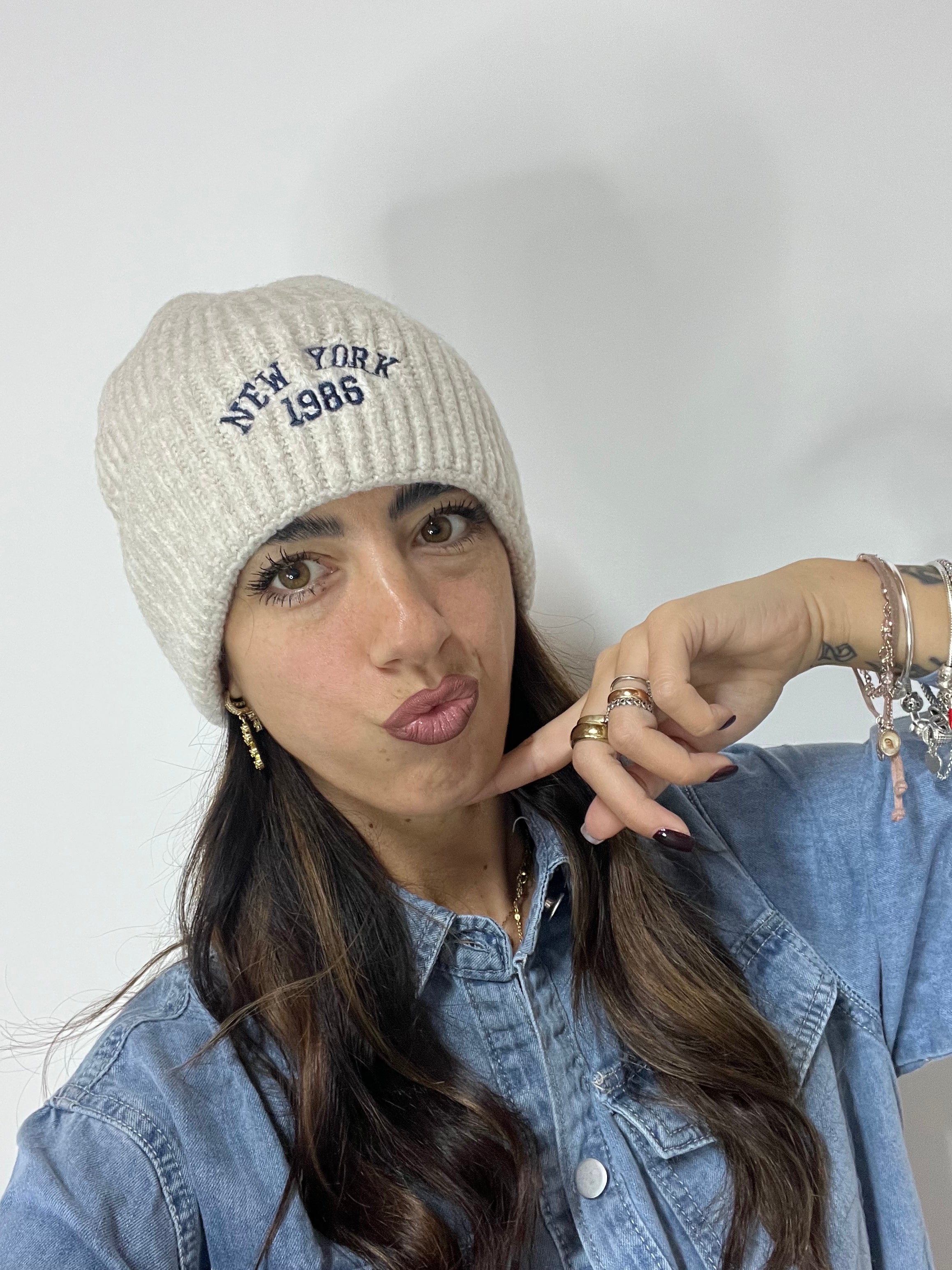 Cappello New York Panna