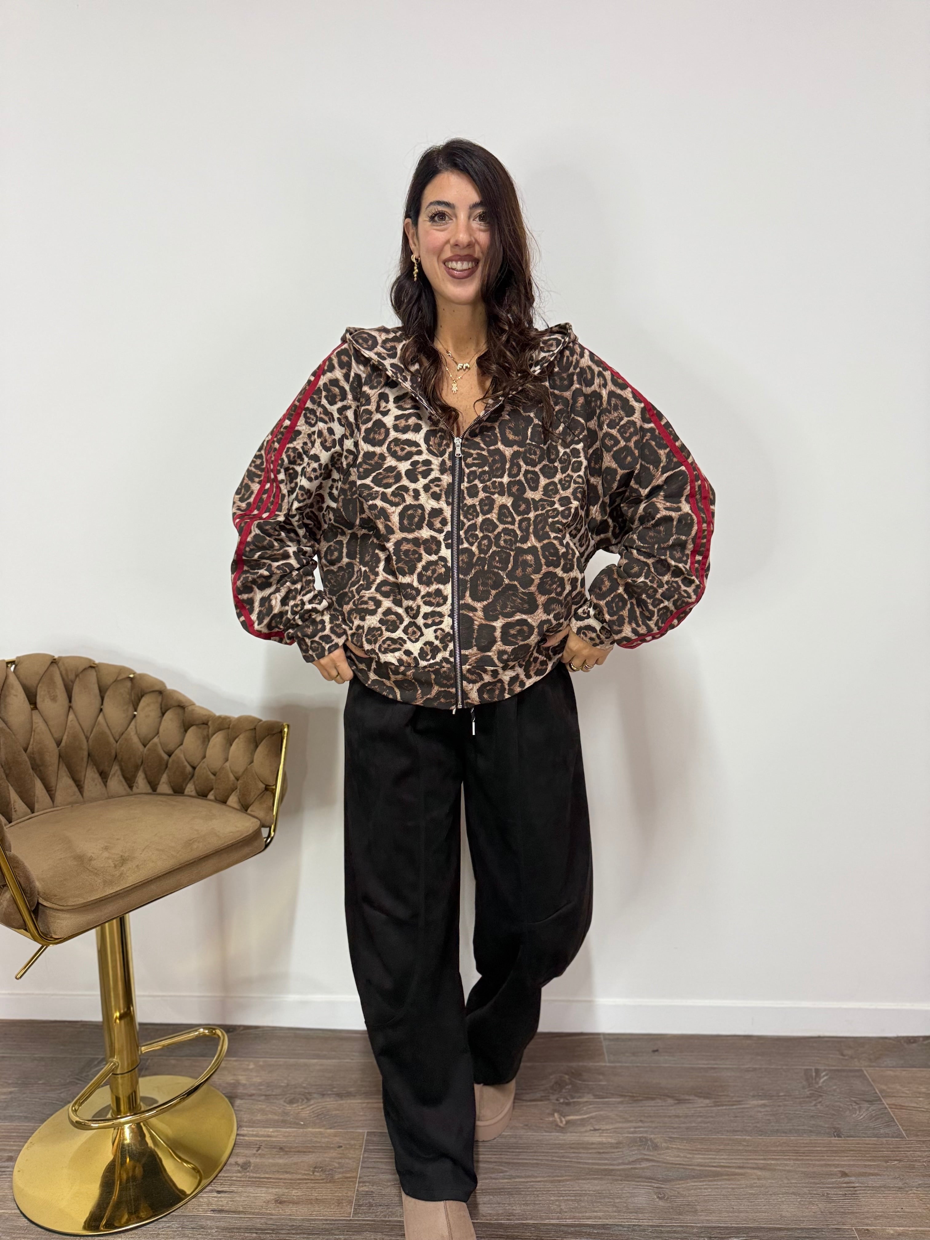 Cardigan Red Leopard LUMINA