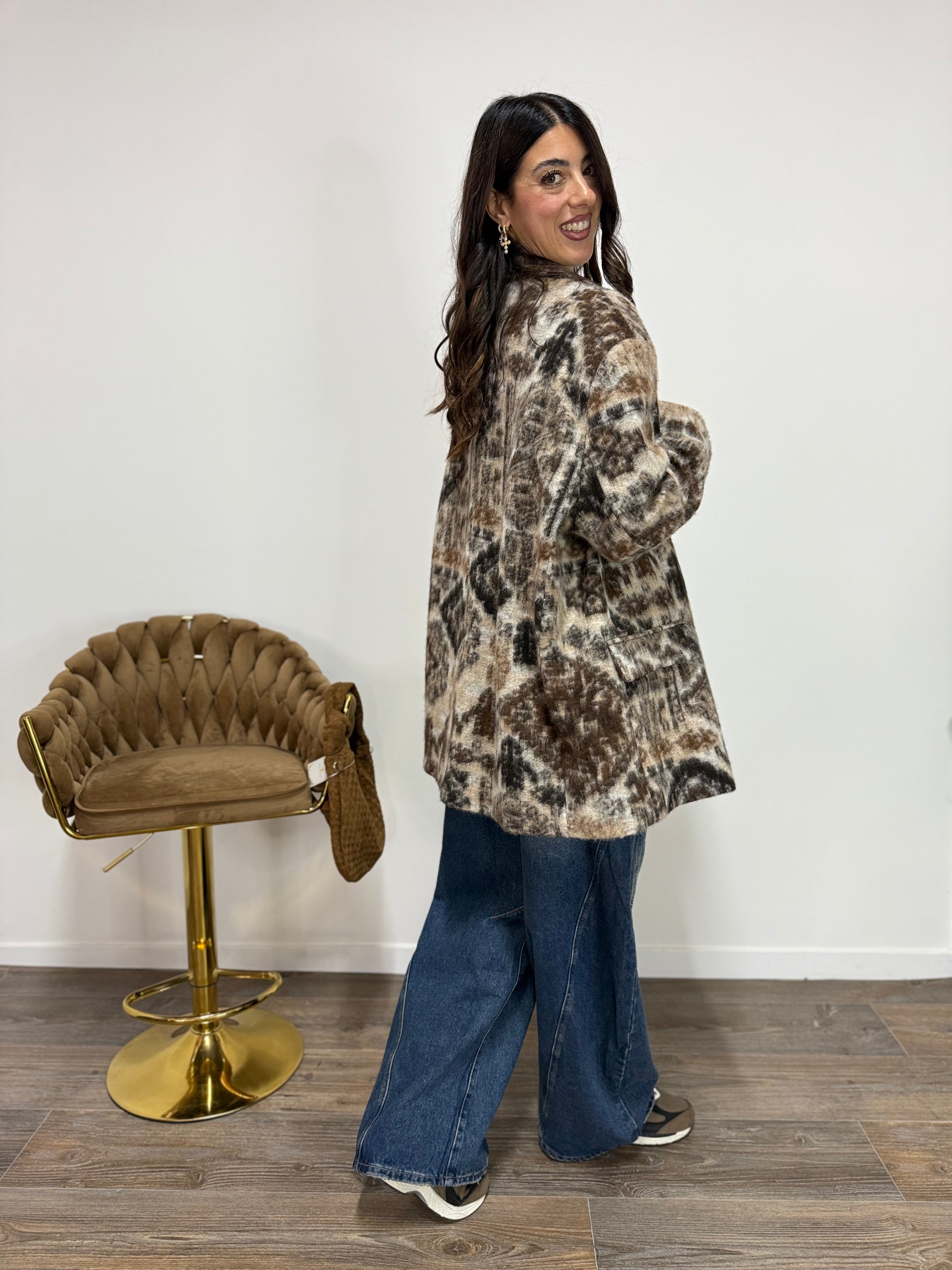 Blazer Wool Abstracted LUMINA Fango