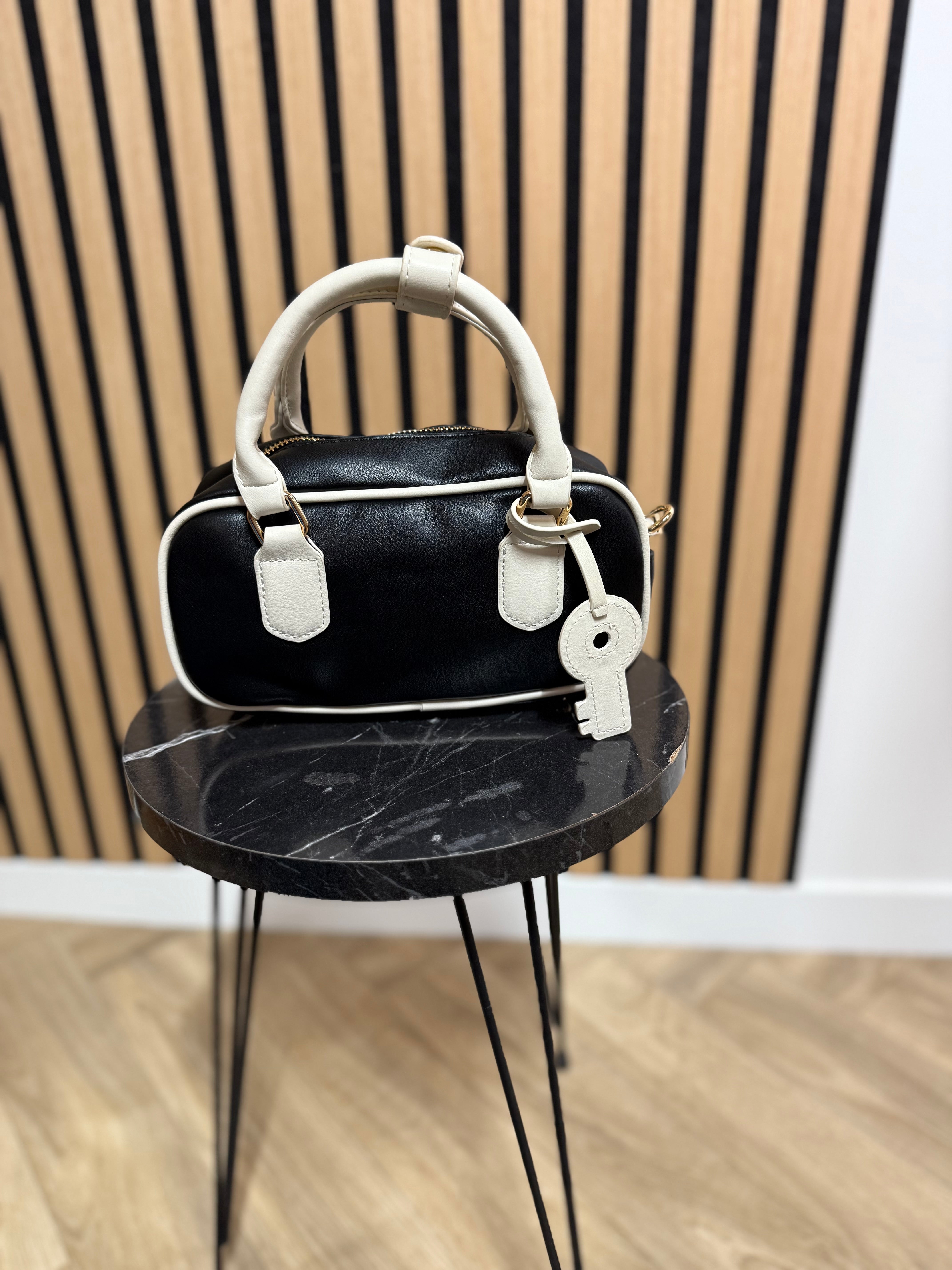 Borsa Mini Miù Nera&Panna