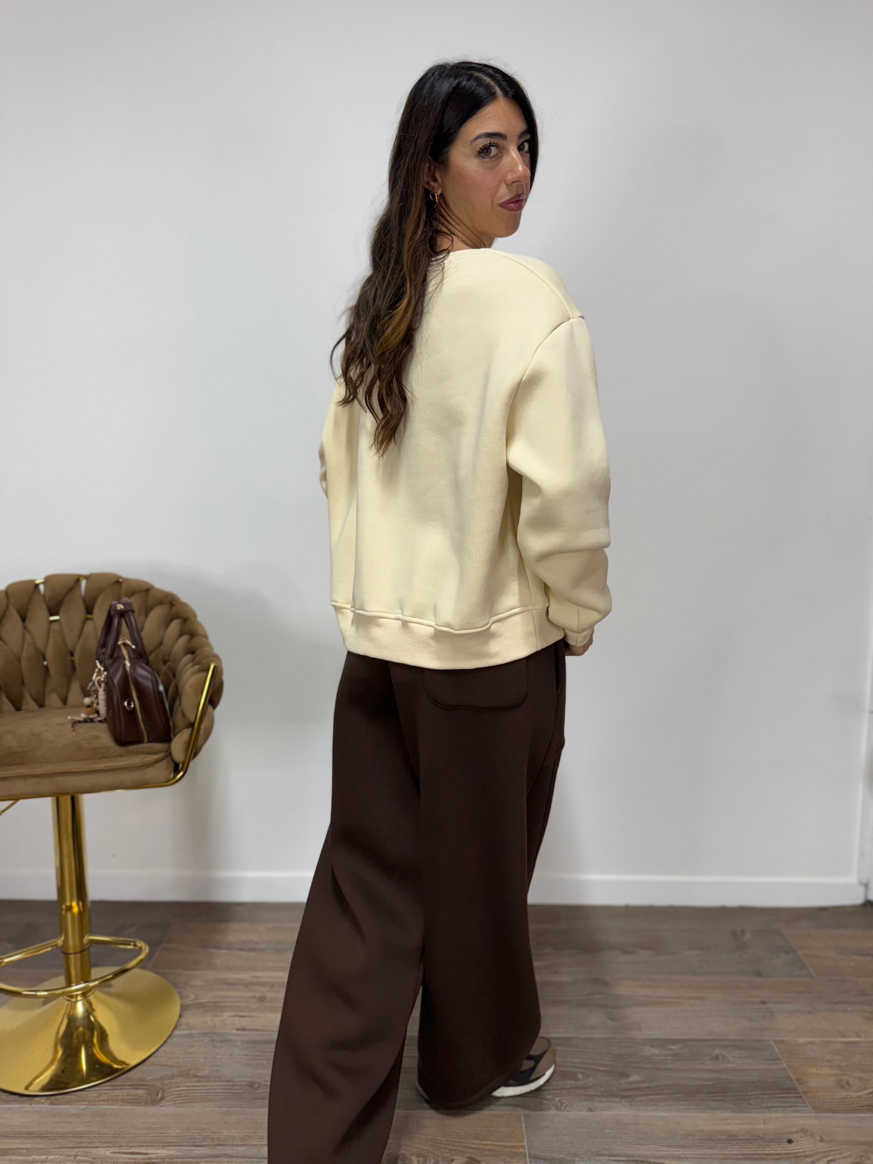 Felpa Bassotto LUMINA Panna