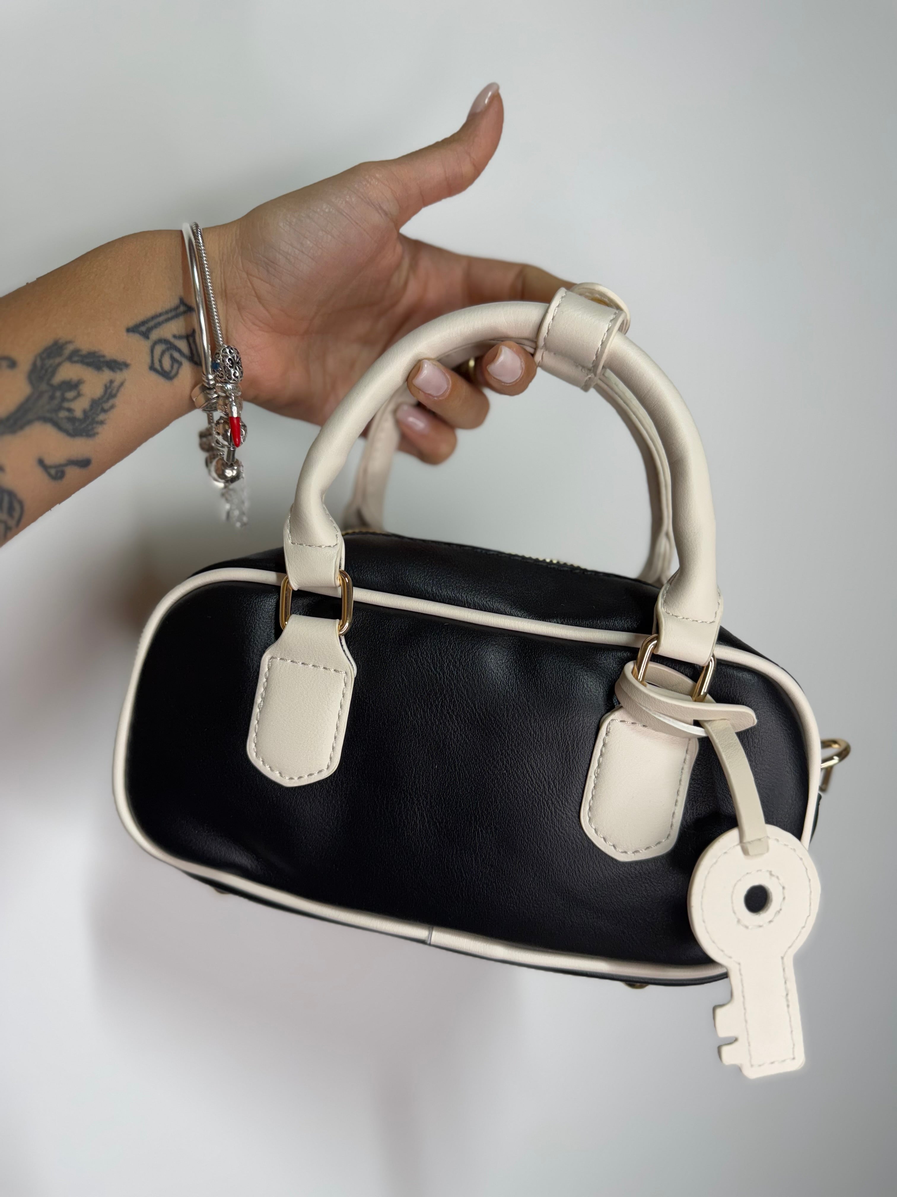 Borsa Mini Miù Nera&Panna