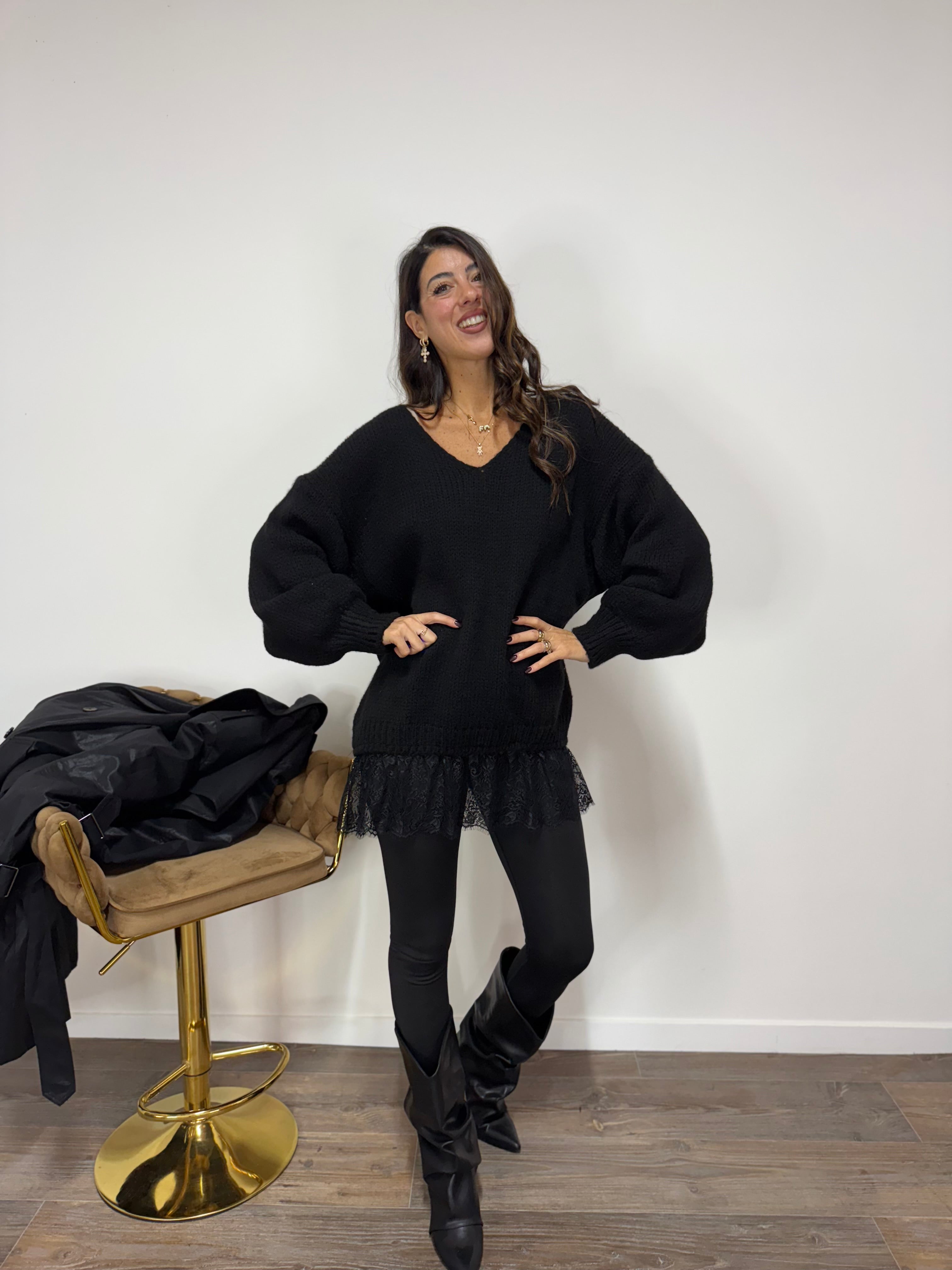 Abito/Pull Maxi Pizzo