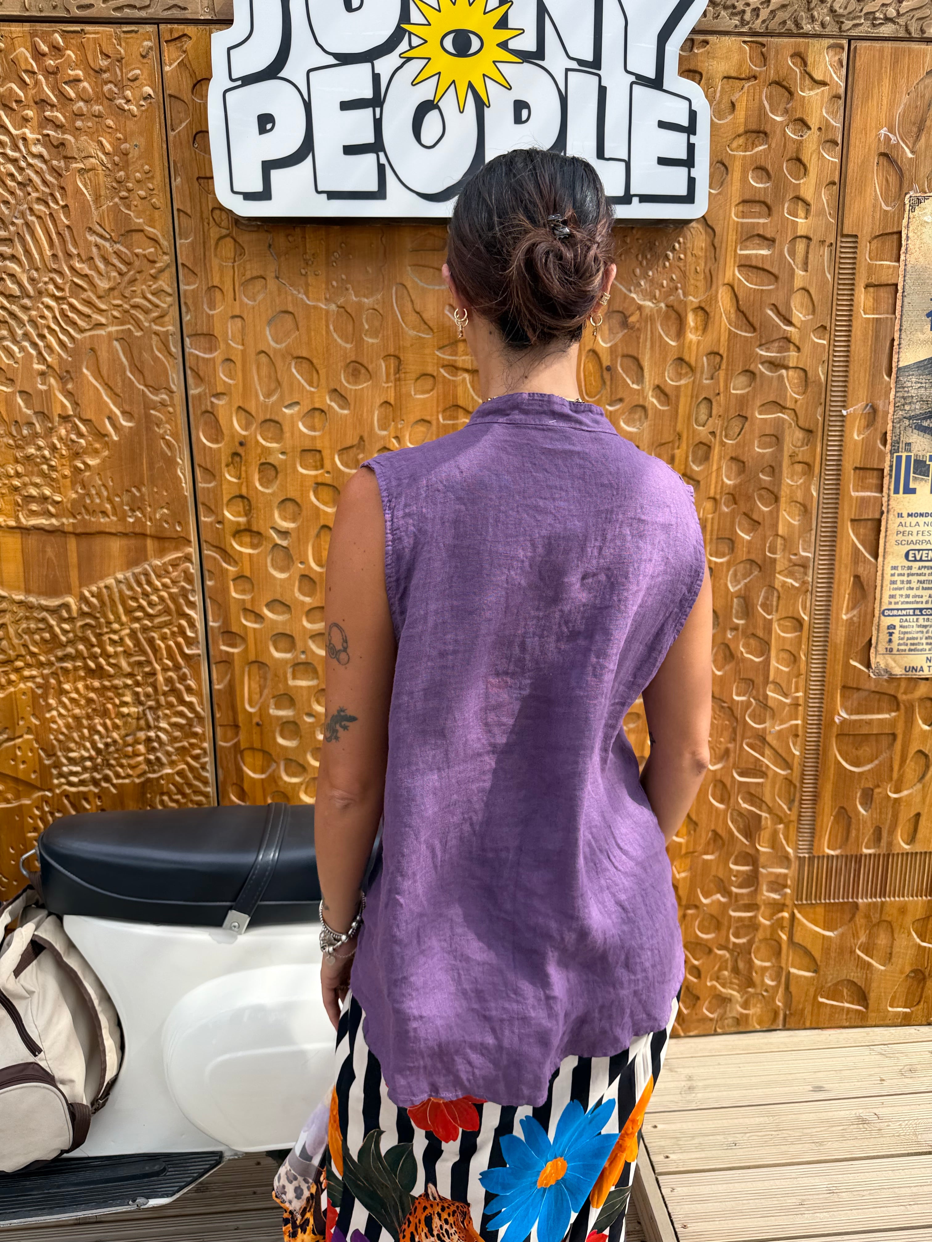 Blusa Puro Lino Viola