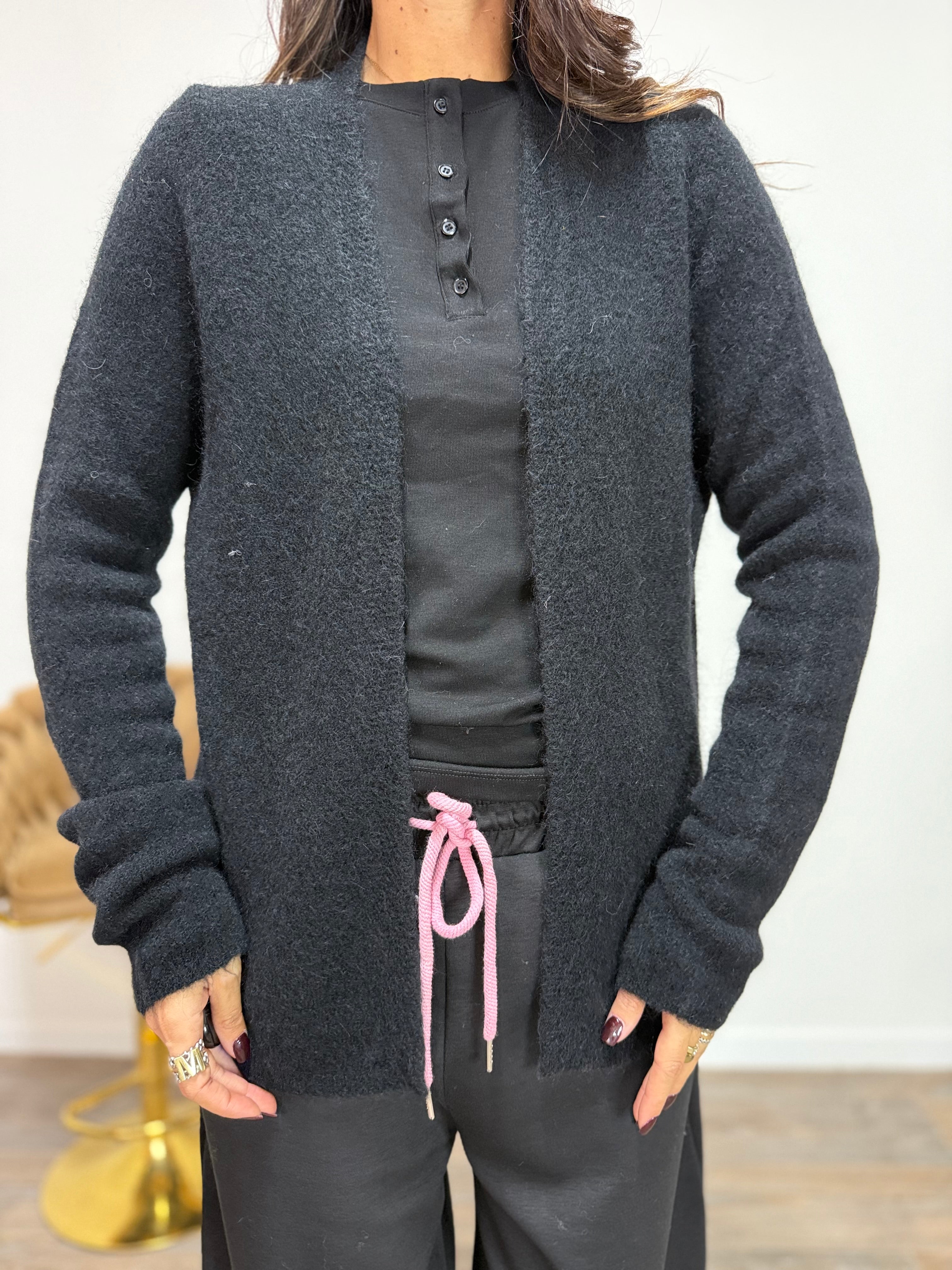 Cardigan Soffice LUMINA Nero