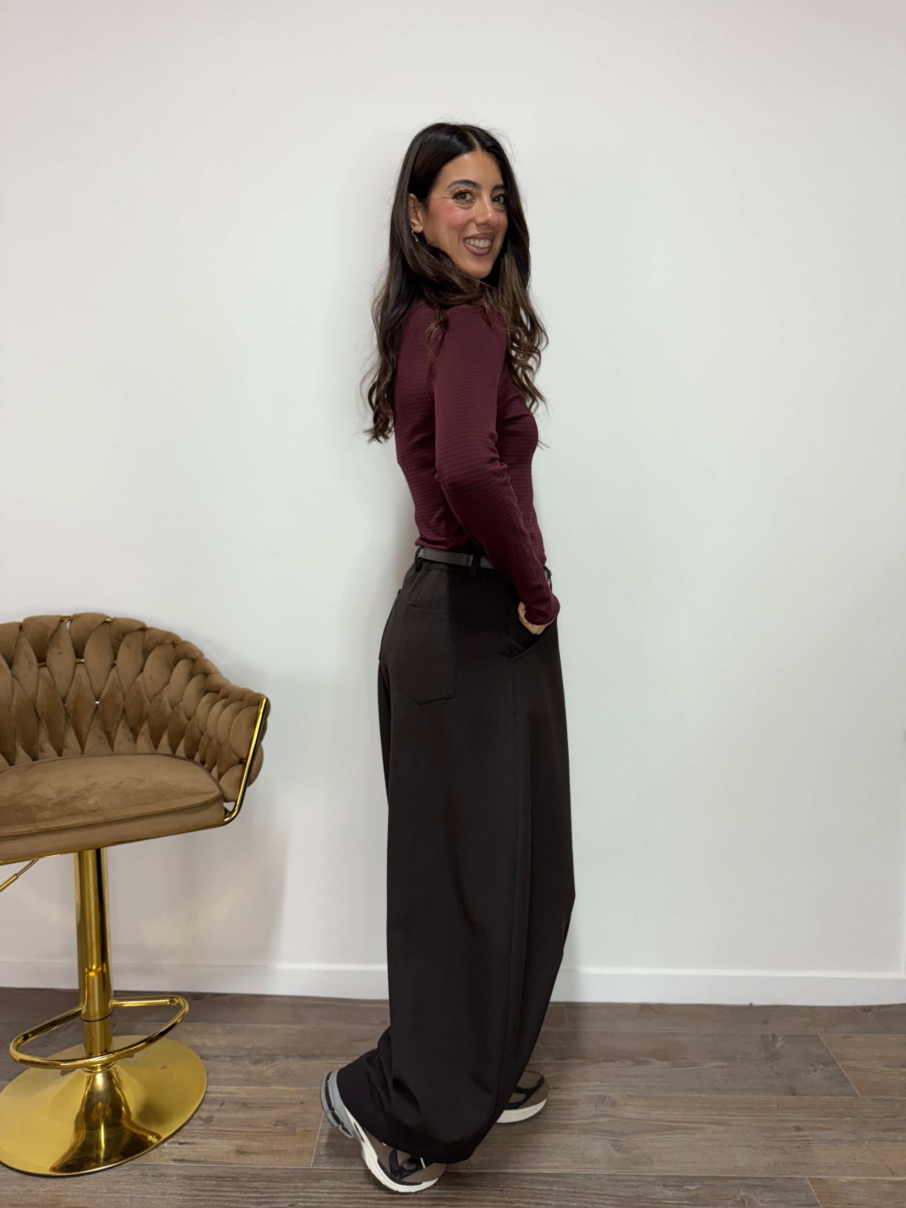 Maglia Ayla Bordeaux/Marrone