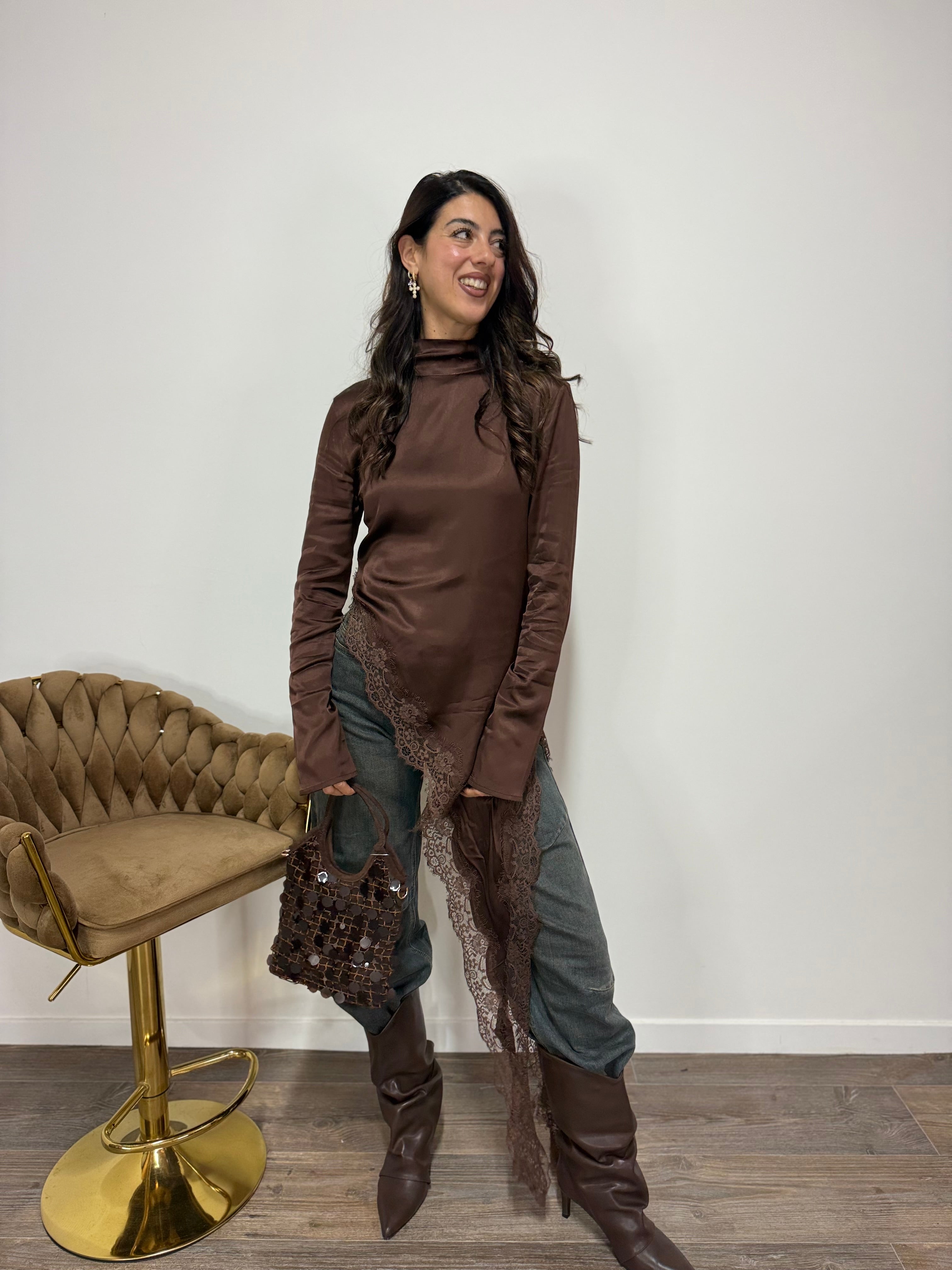 Blusa Raso&Lingerie LUMINA Marrone