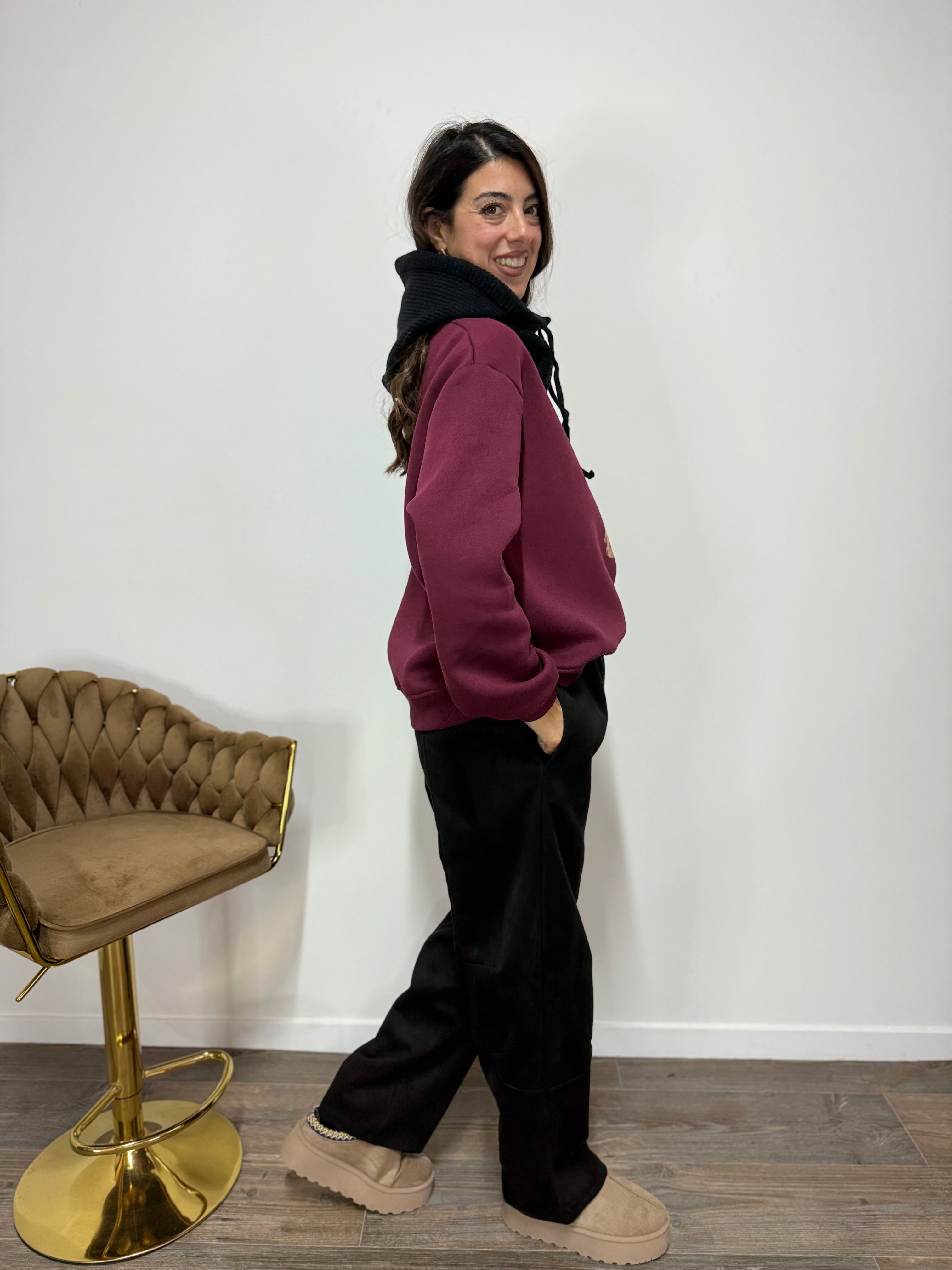 Felpa Carina LUMINA Bordeaux