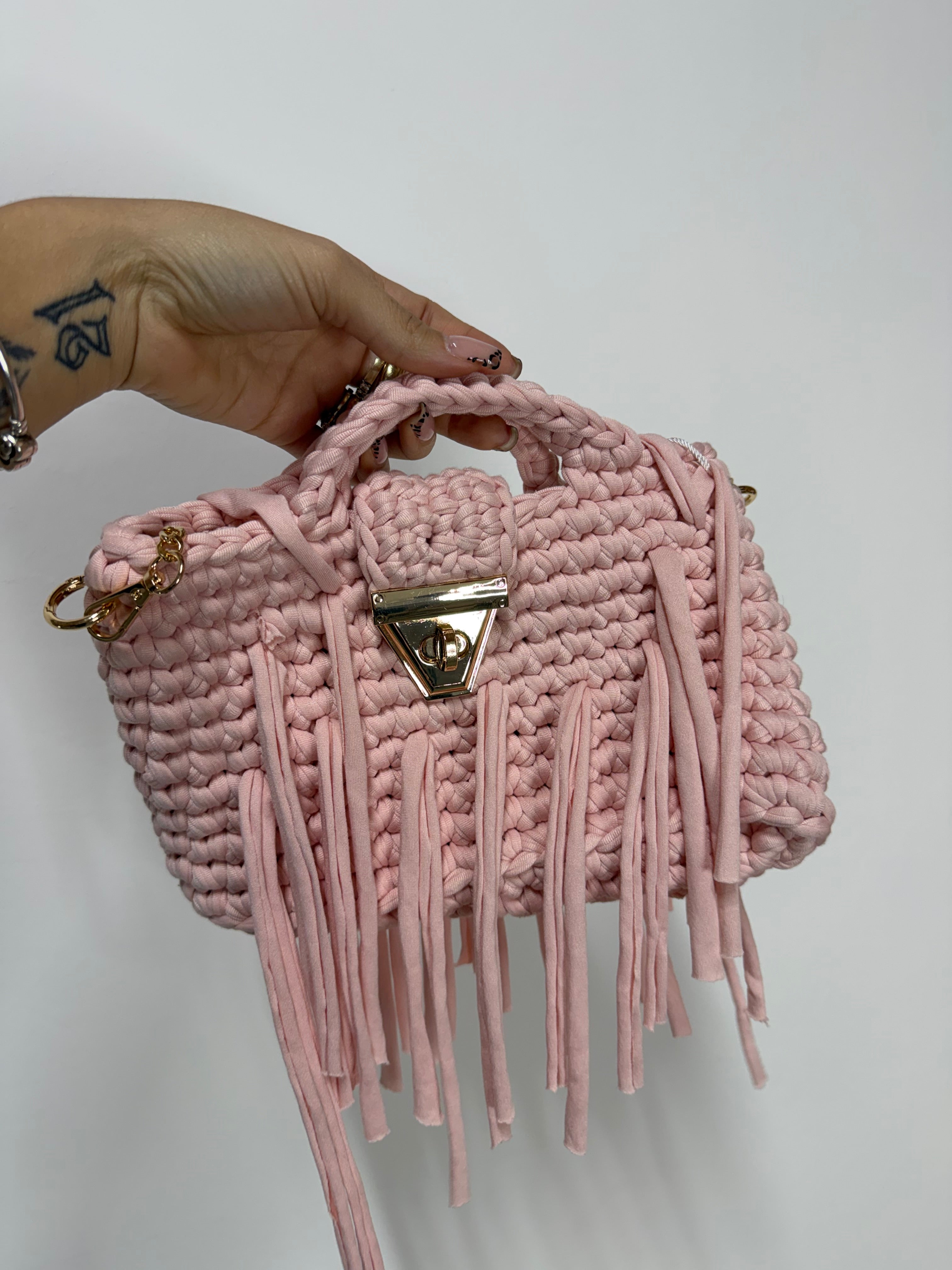 Borsa Intreccio Rosa