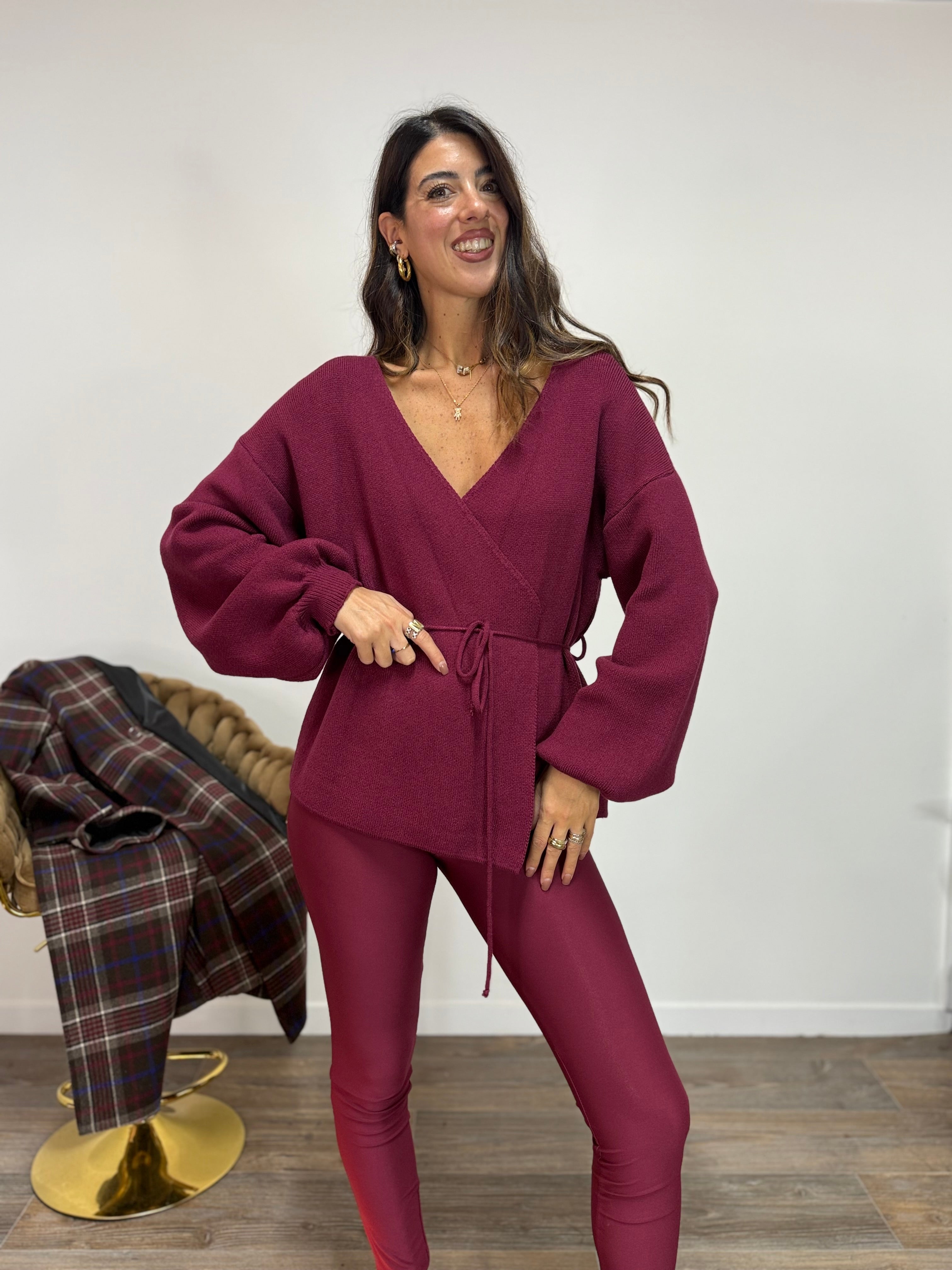 Cardigan Scaldacuore Bordeaux