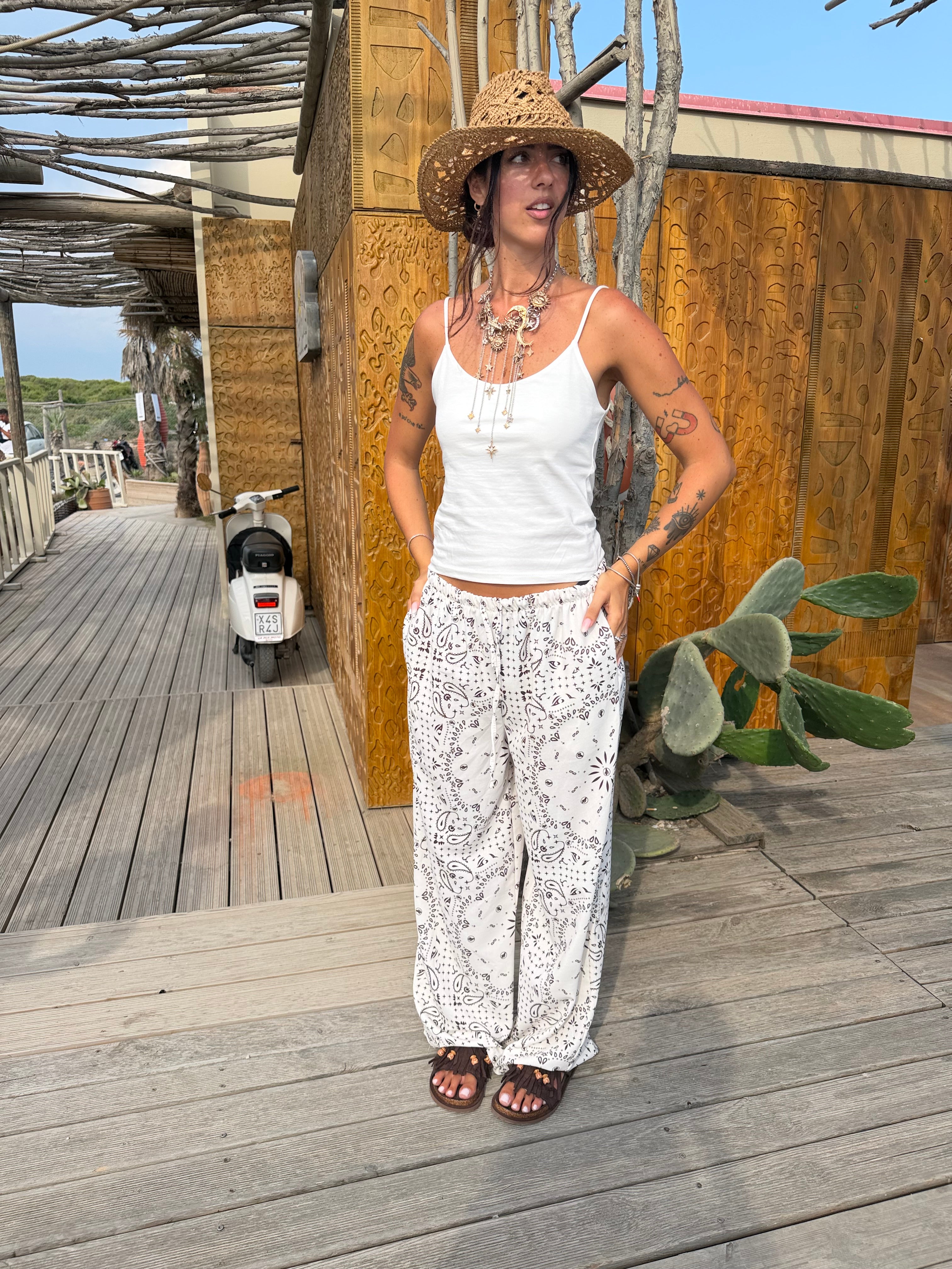 Pantalone Bandana Panna