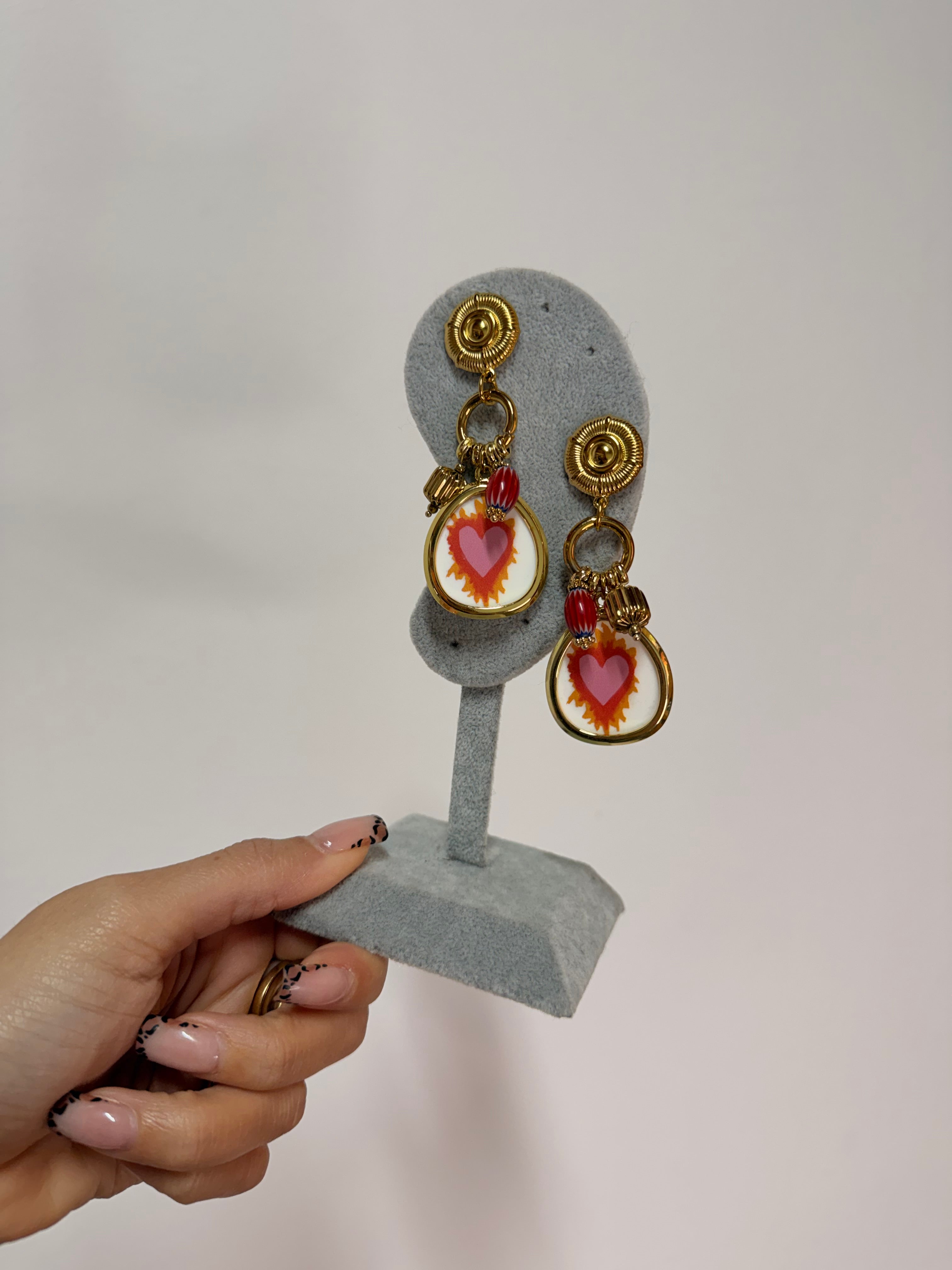 Orecchini Heart of Fire