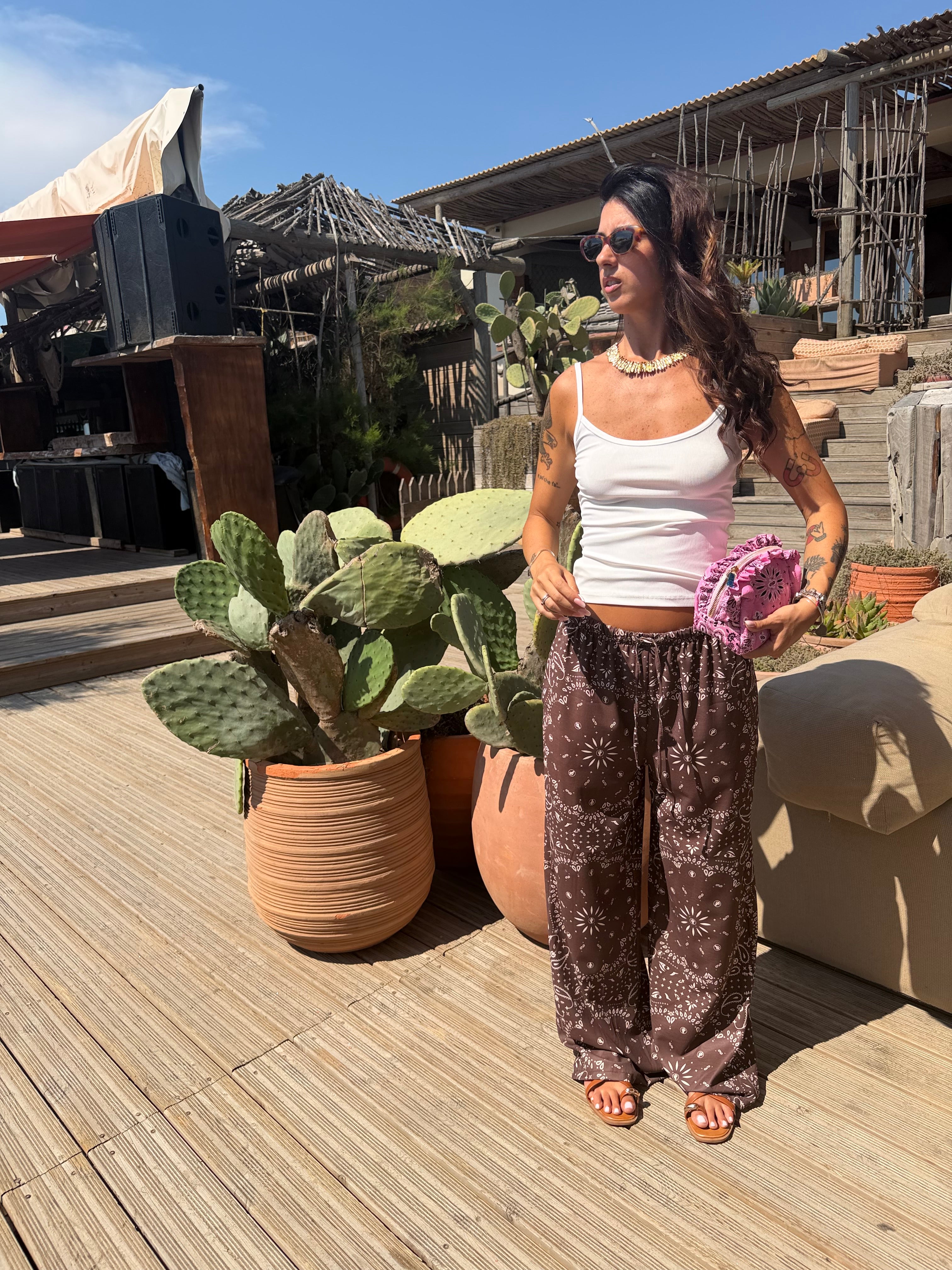 Pantalone Bandana Marrone