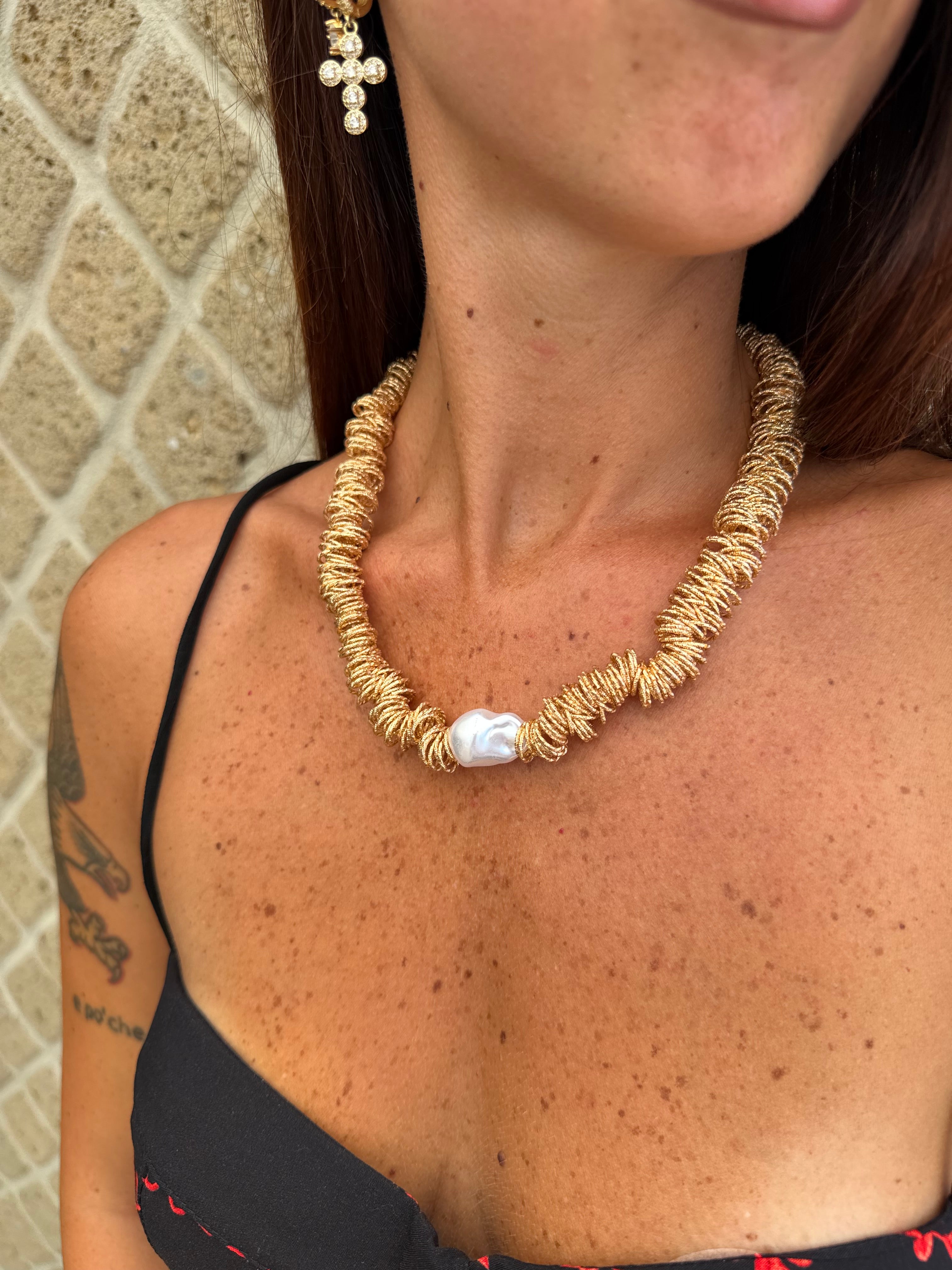 Girocollo Perla Oro