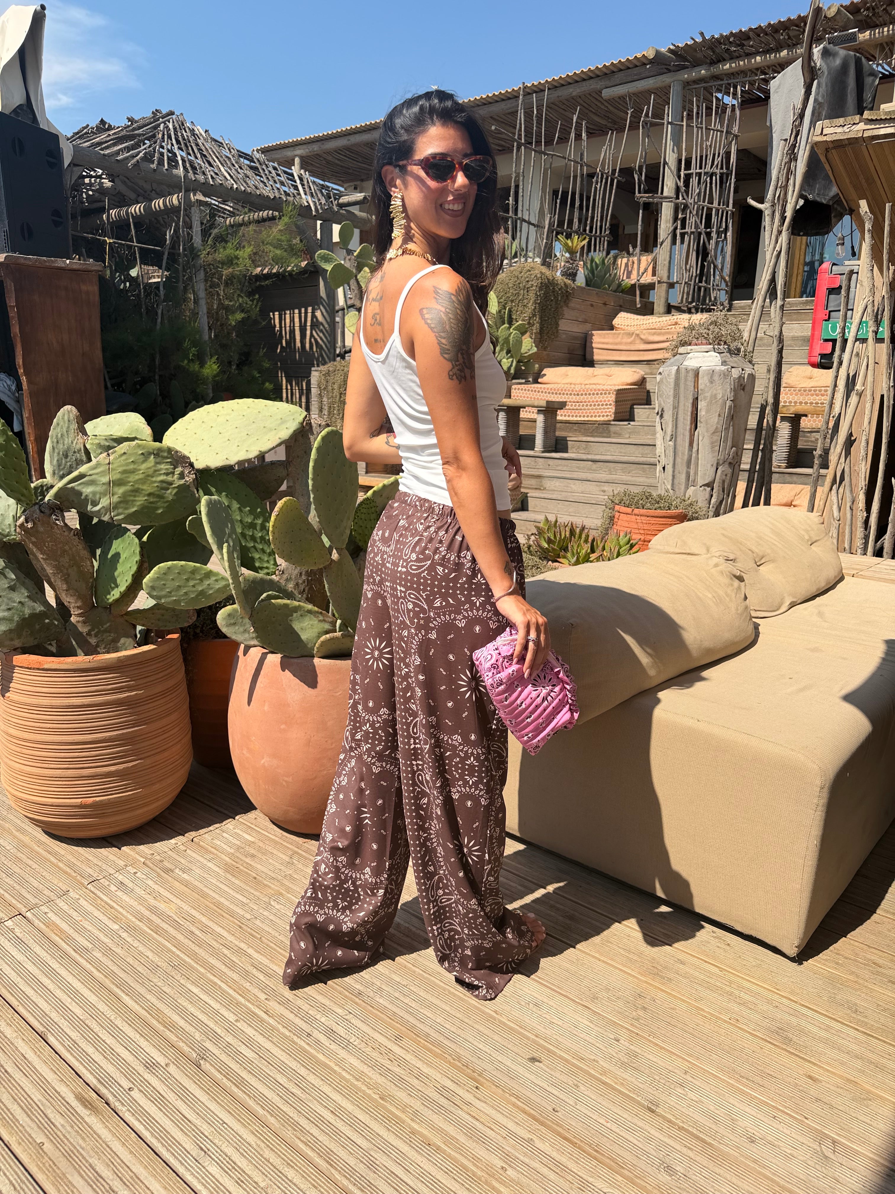 Pantalone Bandana Marrone
