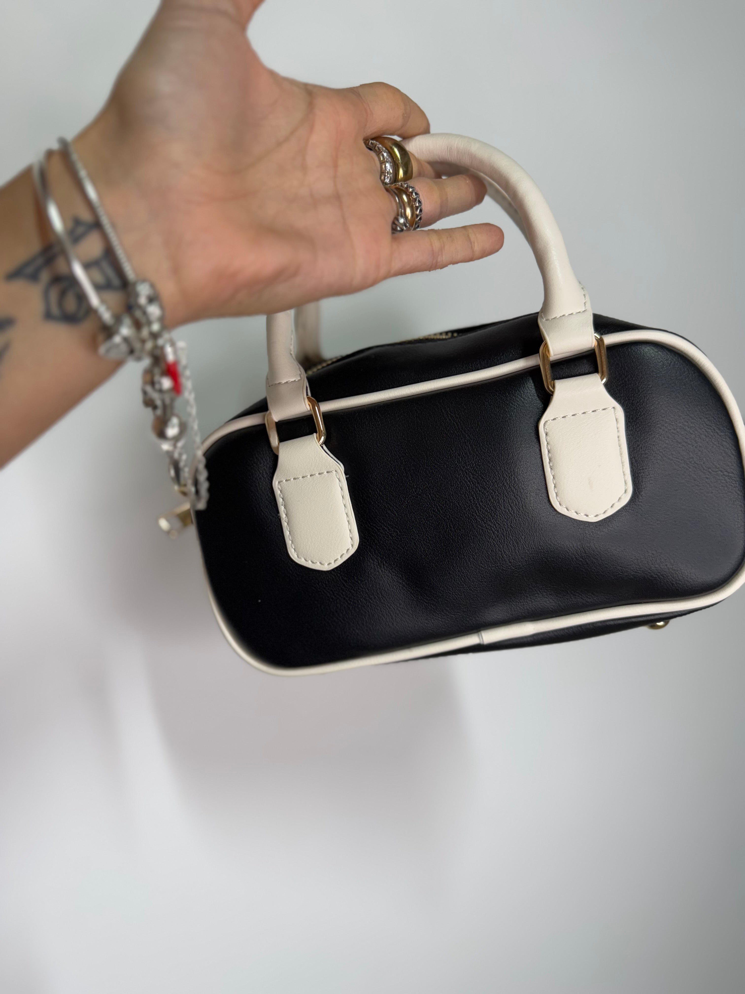 Borsa Mini Miù Nera&Panna