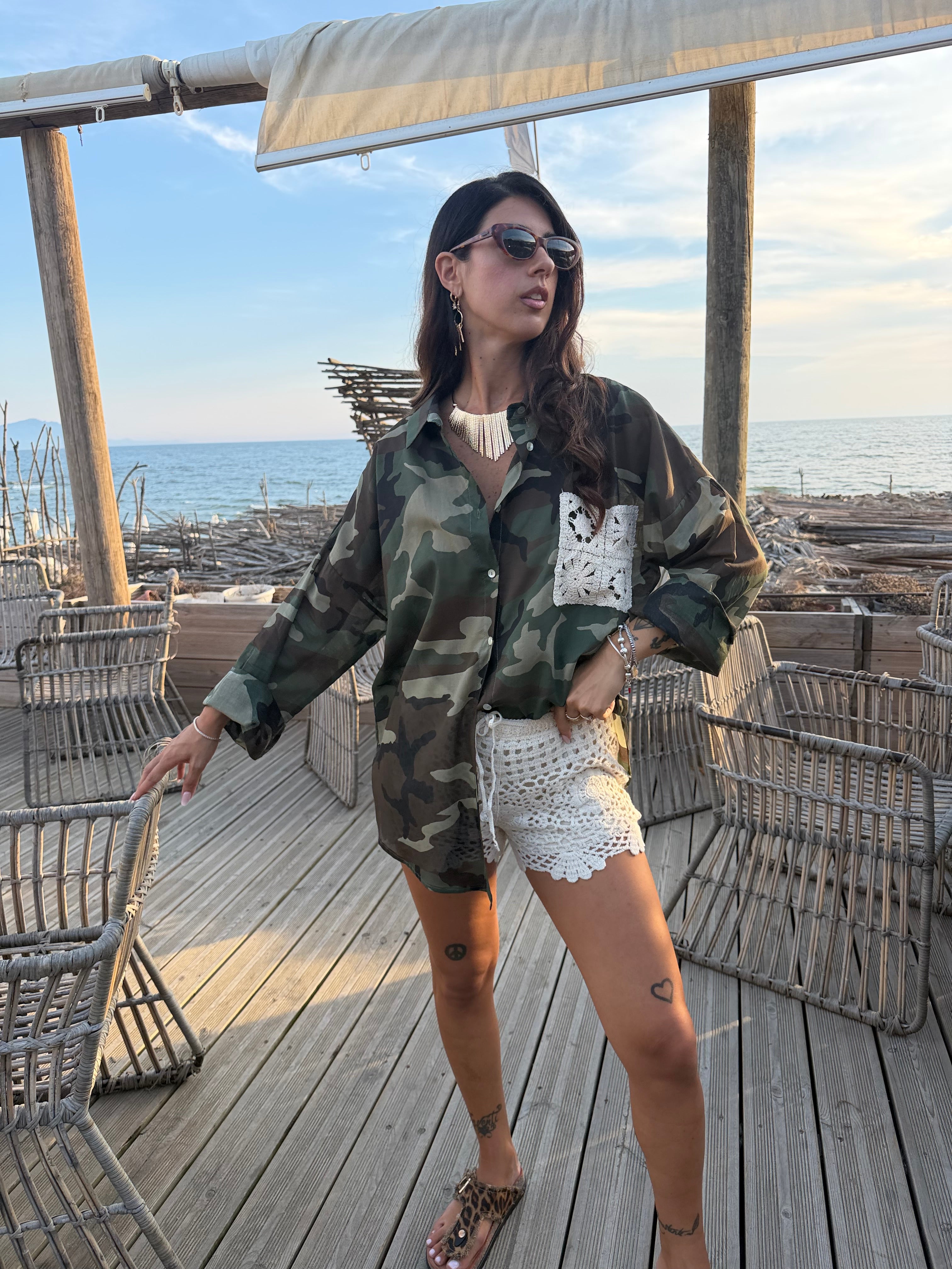 Camicia Military Macrame Lumina