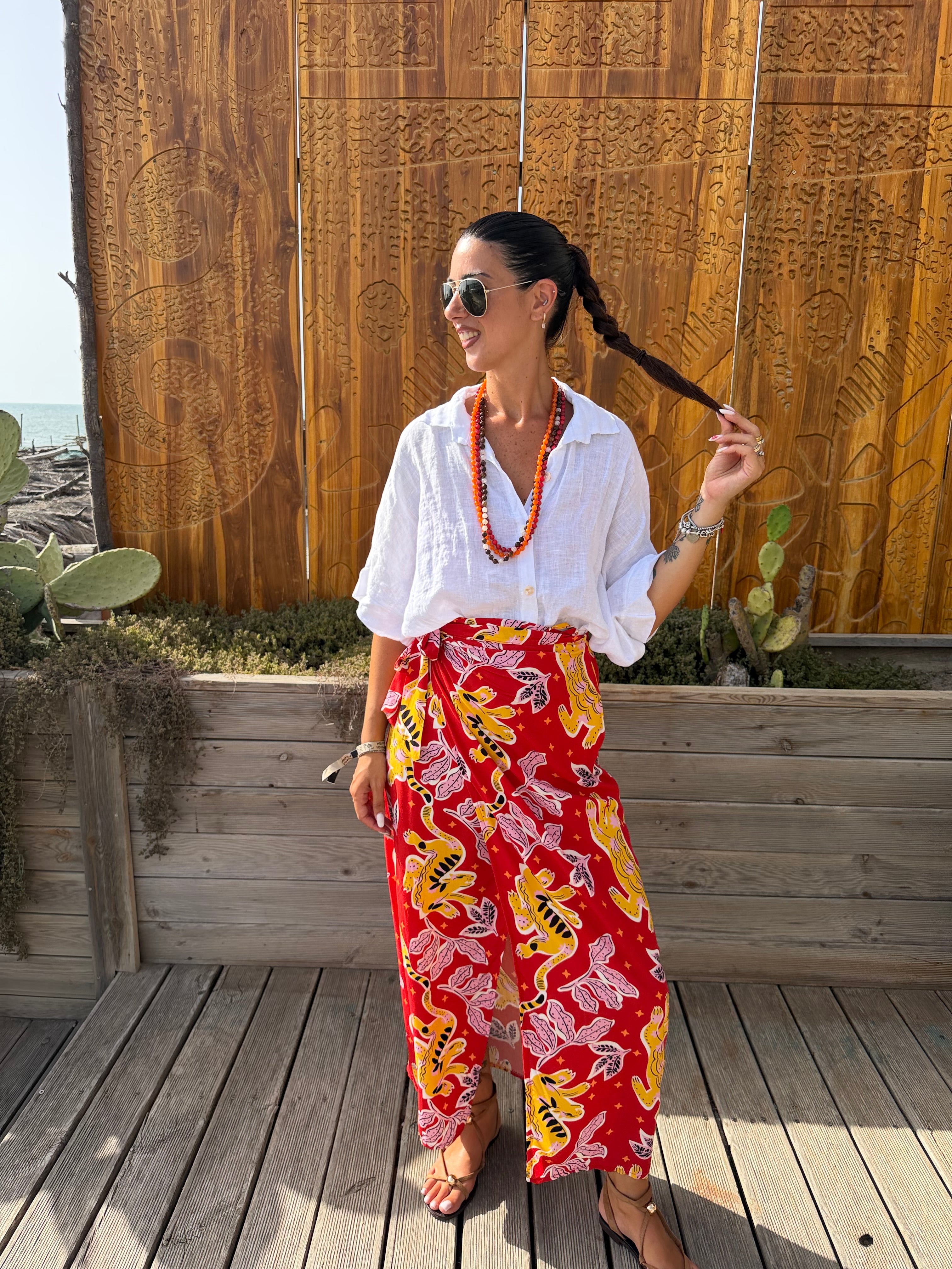 Camicia Puro Lino Bianca