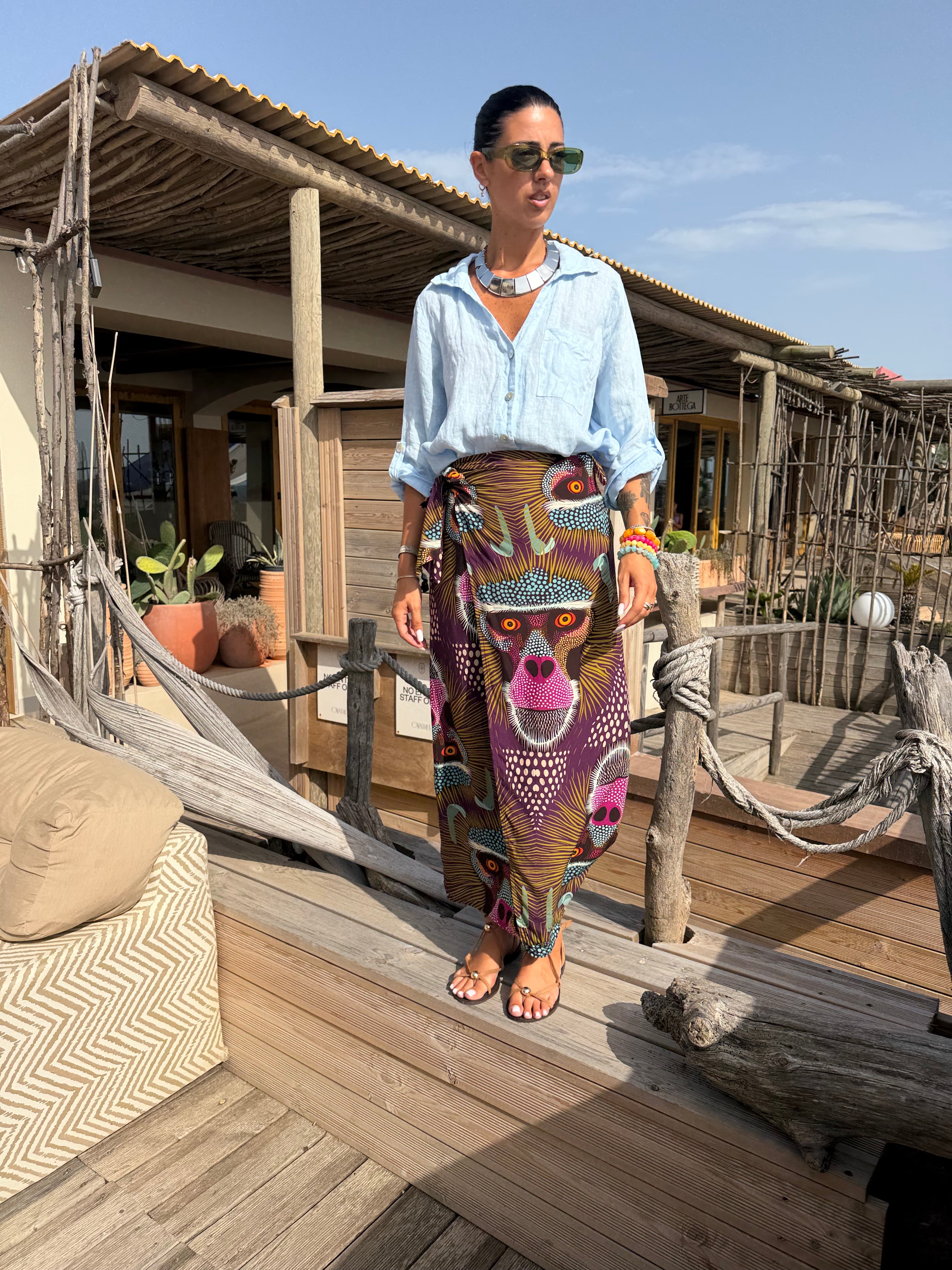 Maxi Camicia Pure Line Azzurra