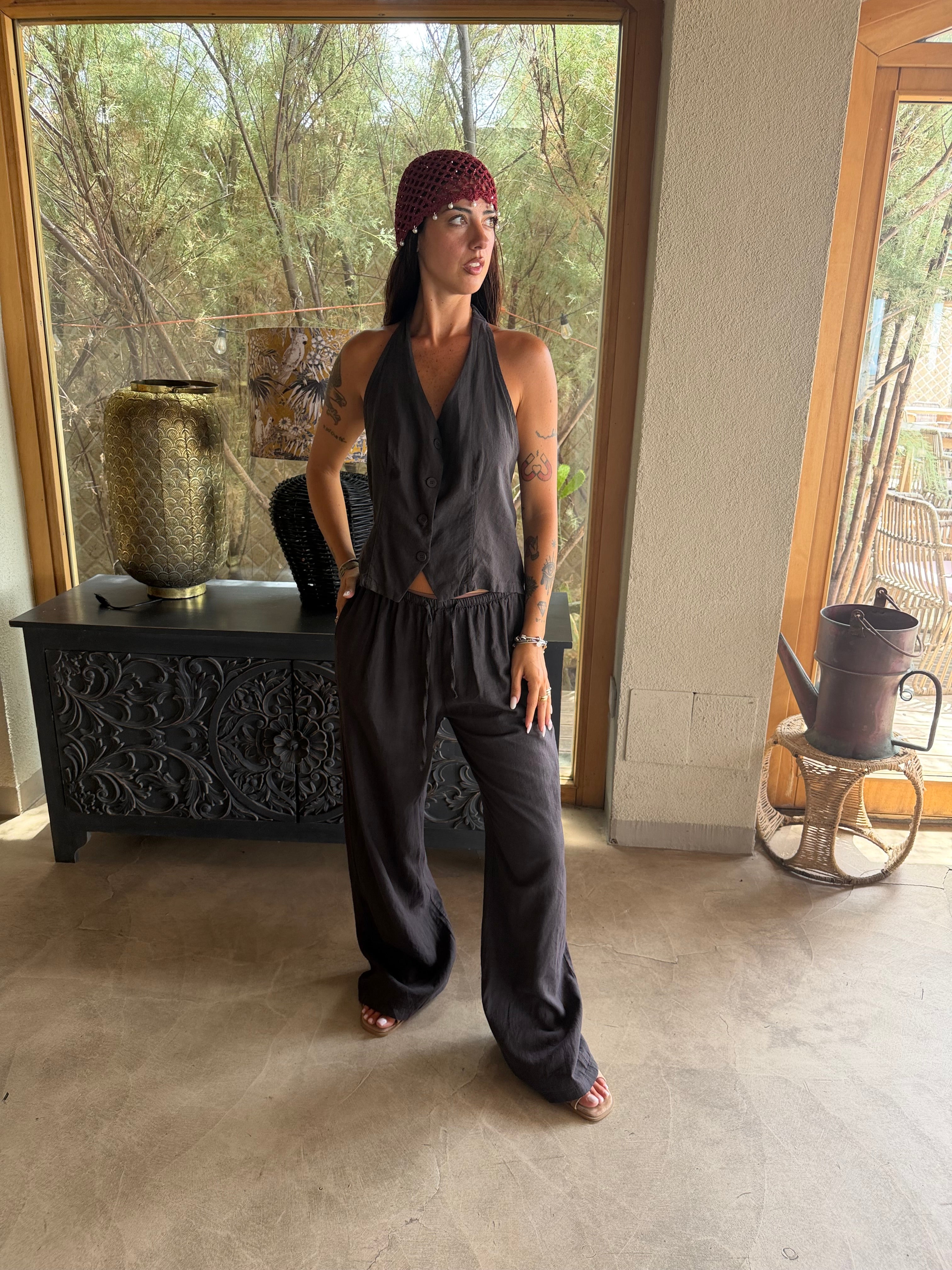 Coordinato Chill Girl Marrone
