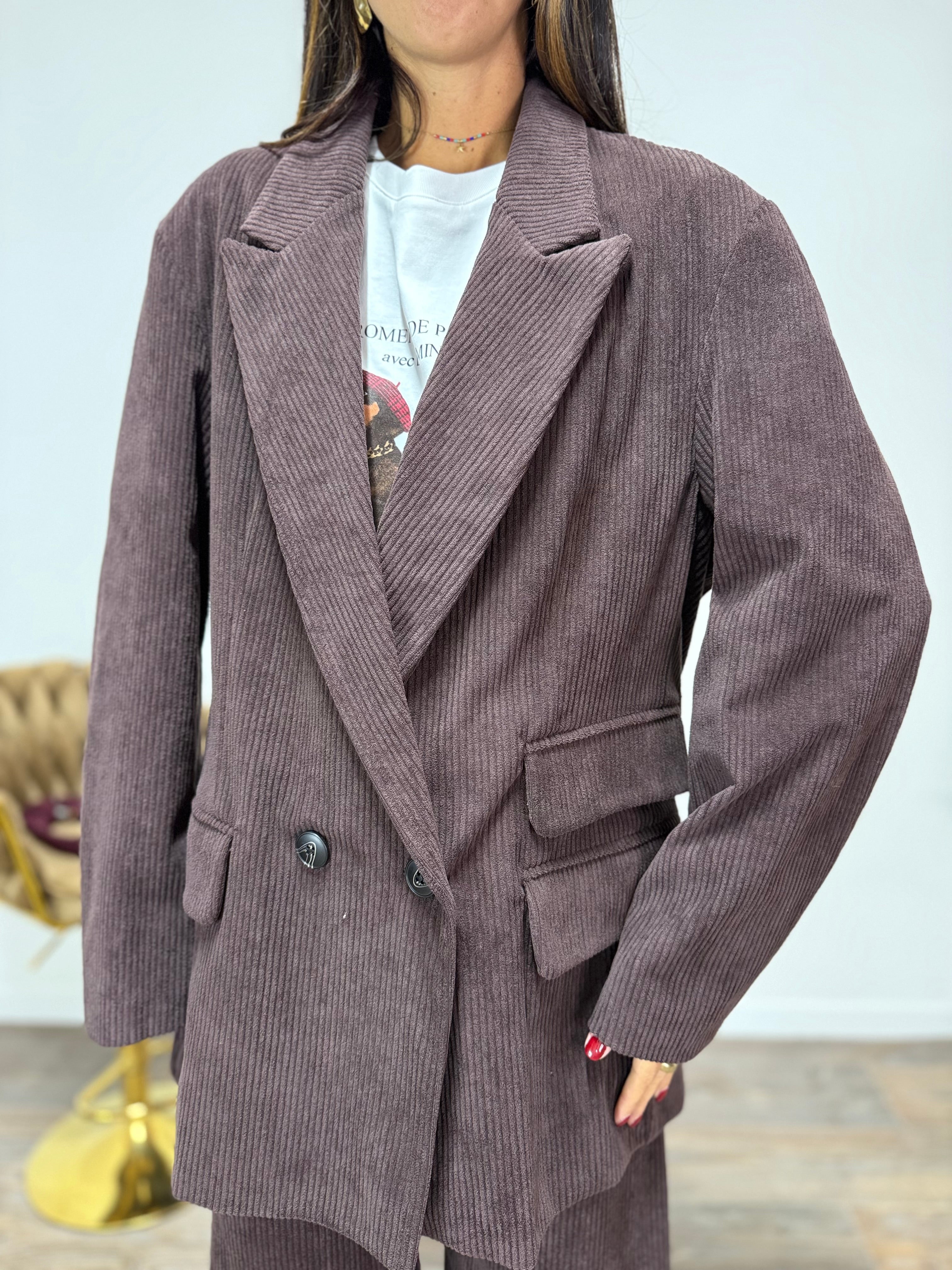 Blazer Velvet LUMINA Marrone