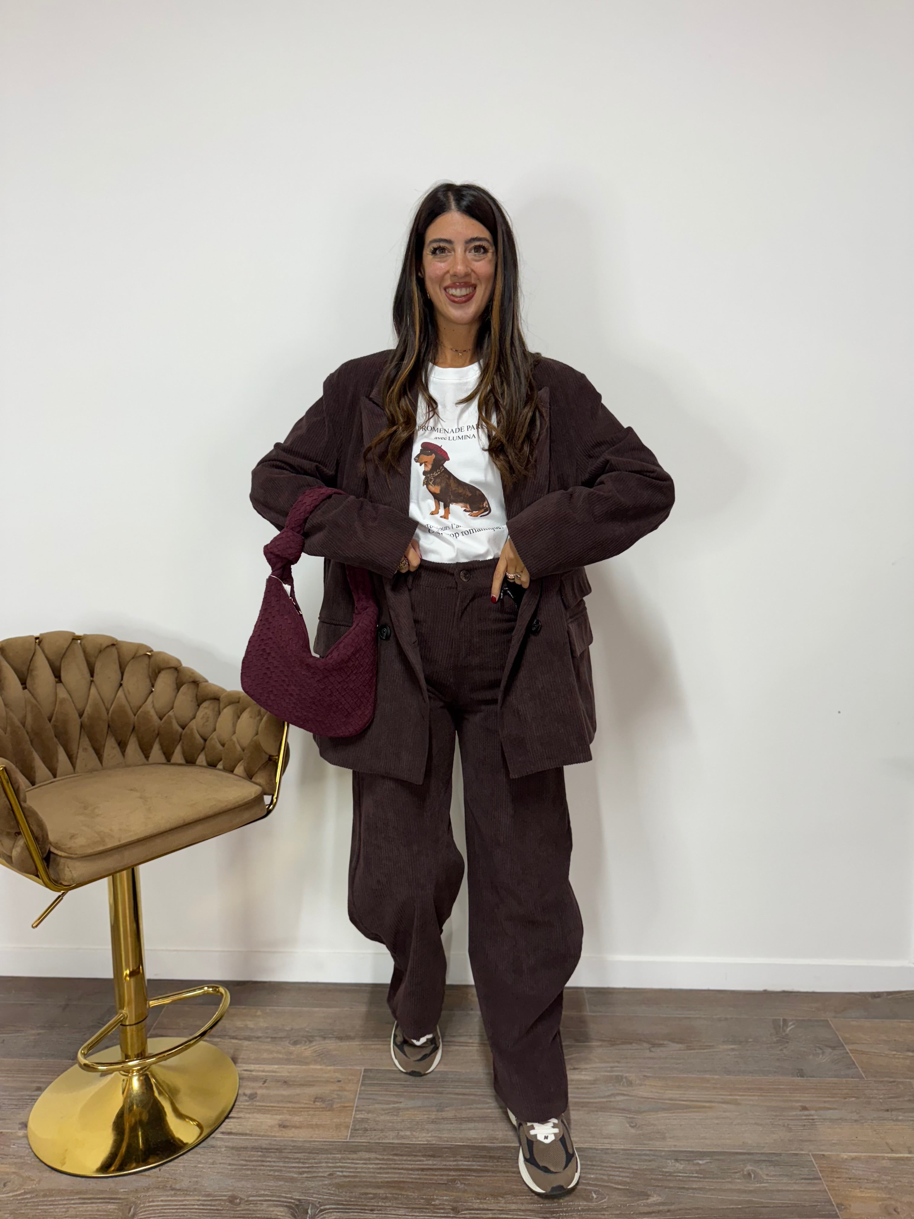 Blazer Velvet LUMINA Marrone