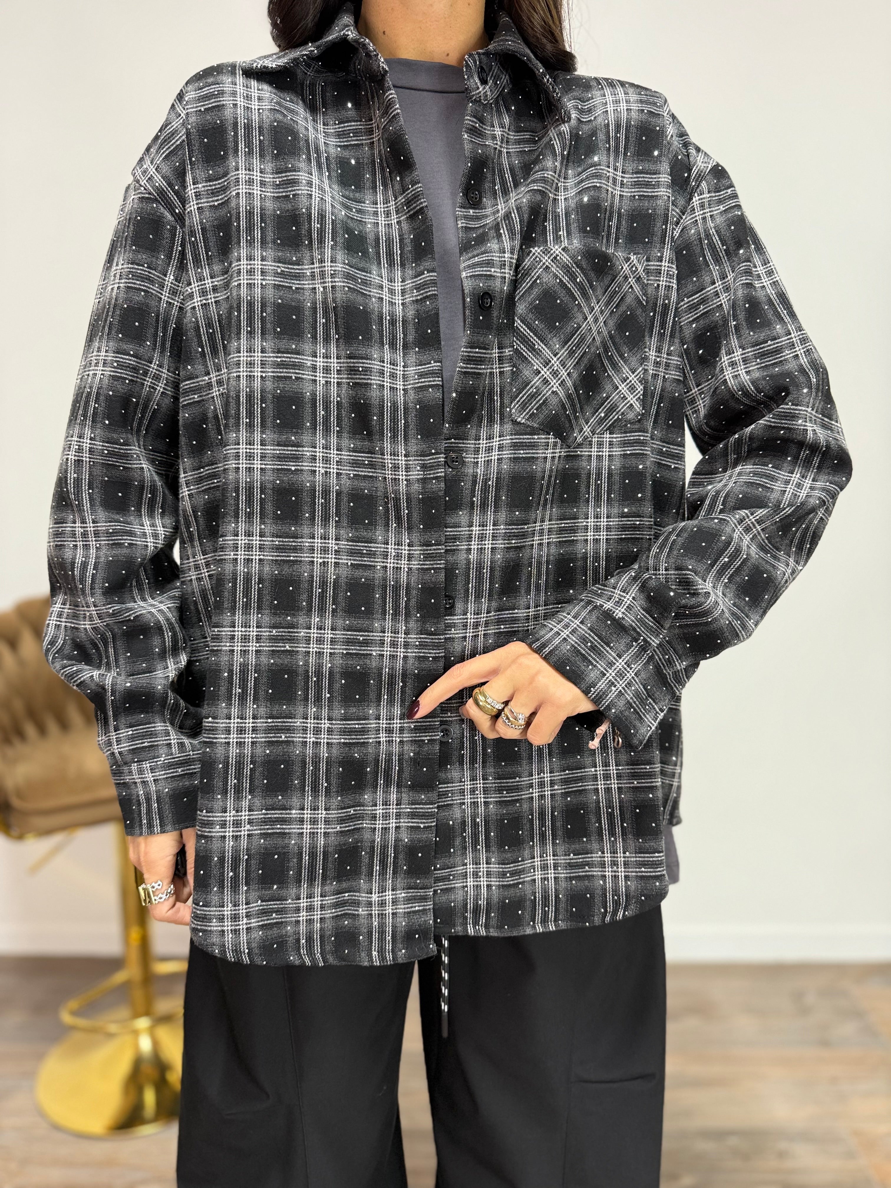 Camicia Tempesta Stellata Black