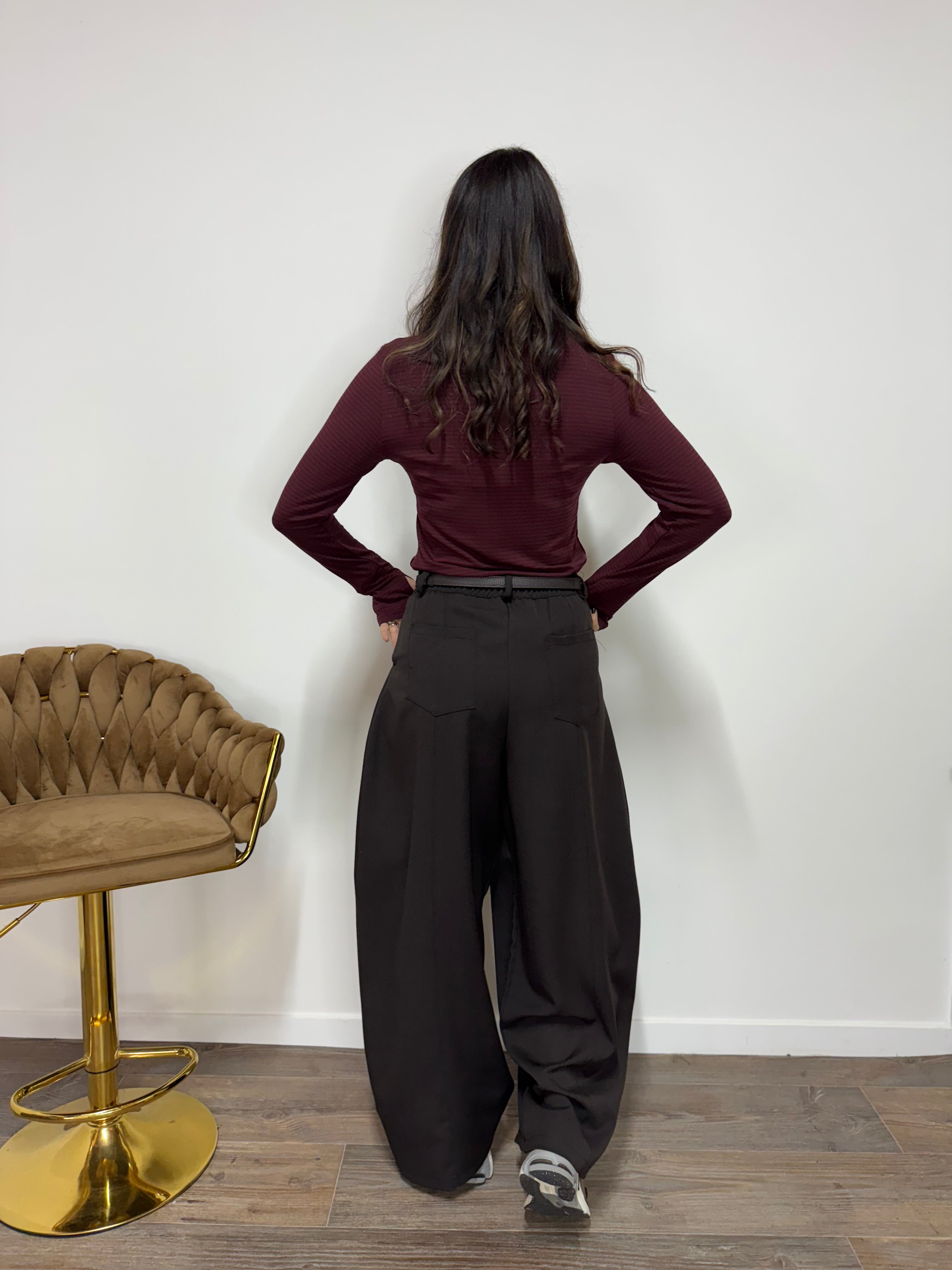 Maglia Ayla Bordeaux/Marrone