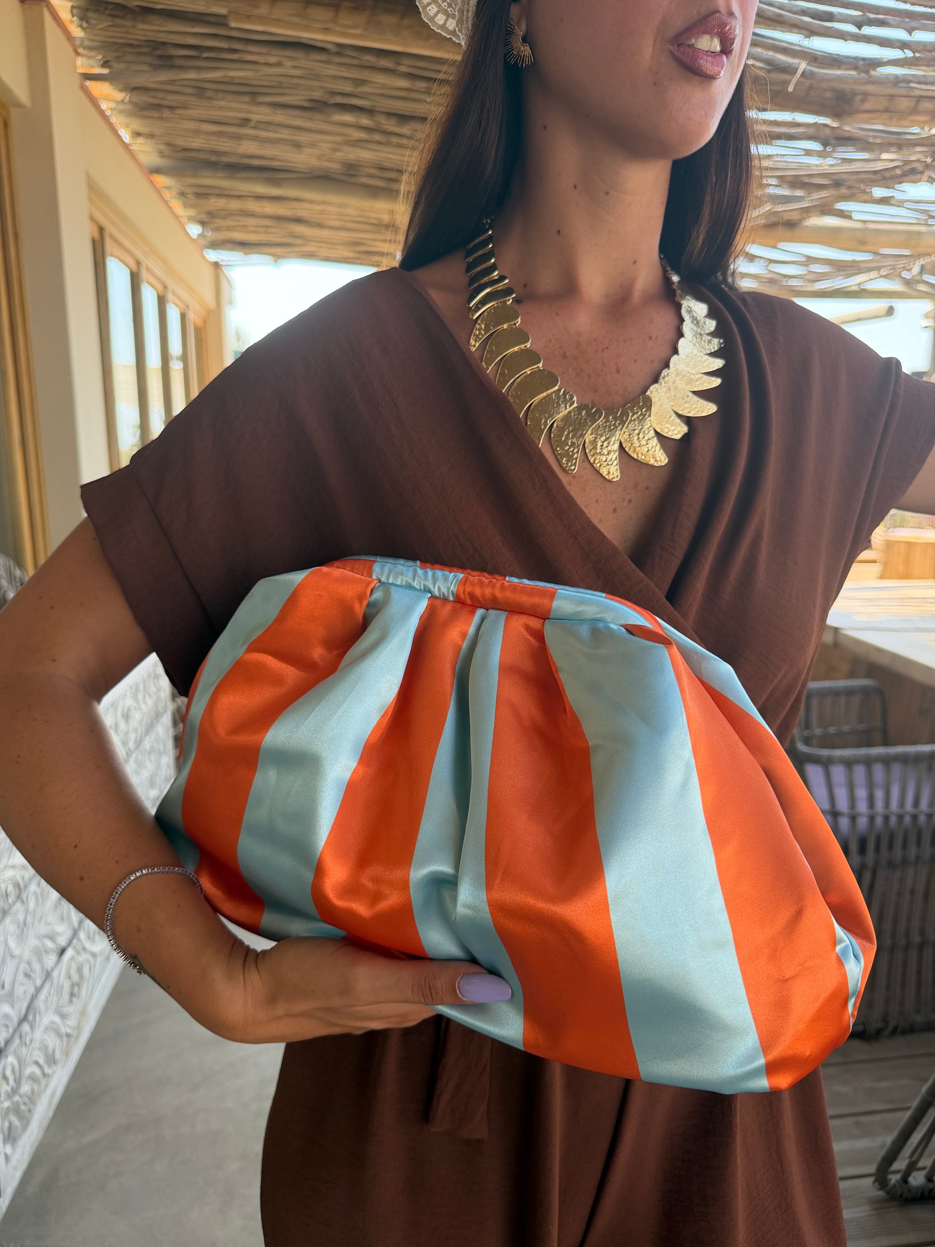 Pochette Stripes Orange