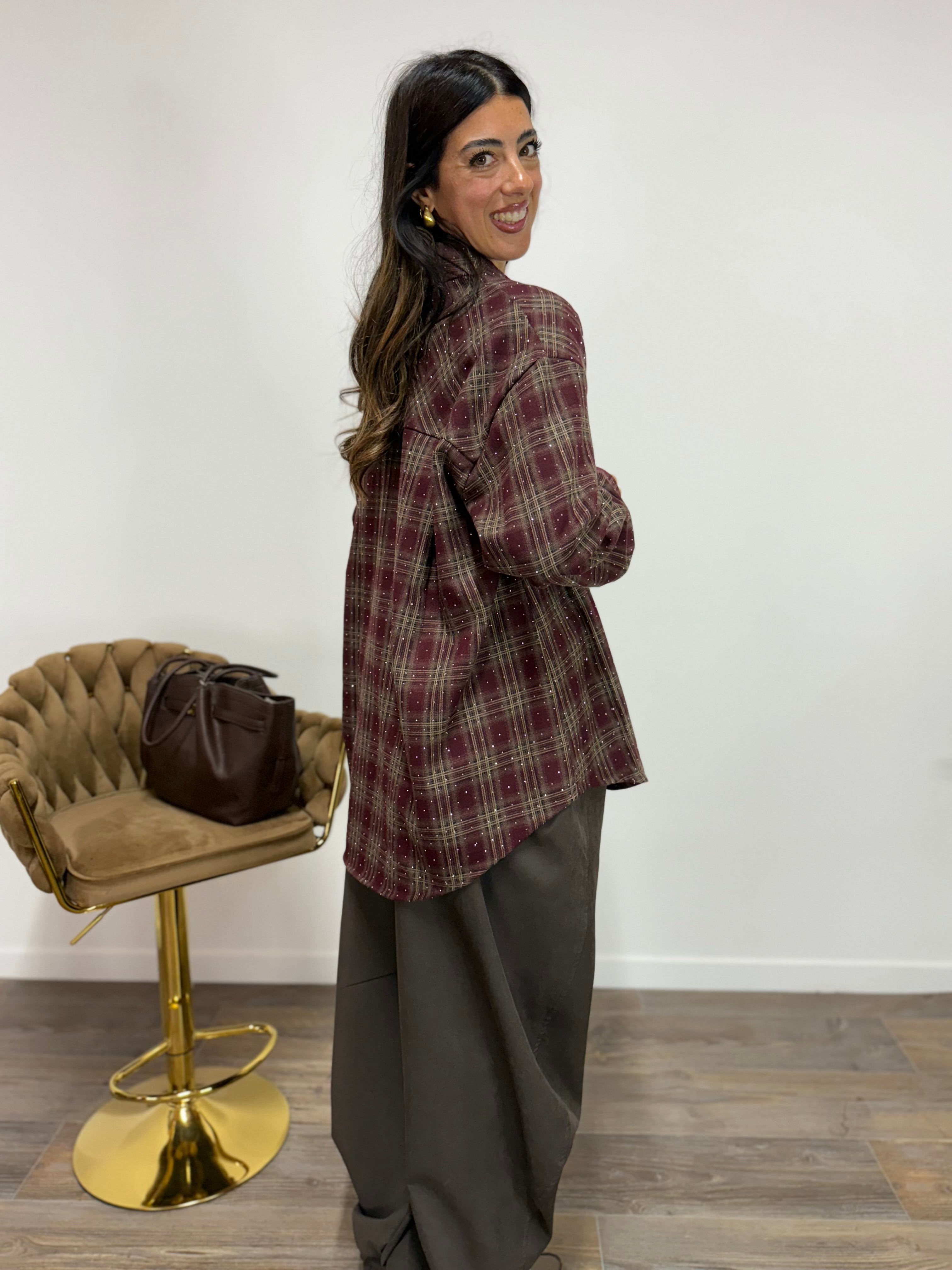 Camicia Tempesta Stellata Bordeaux