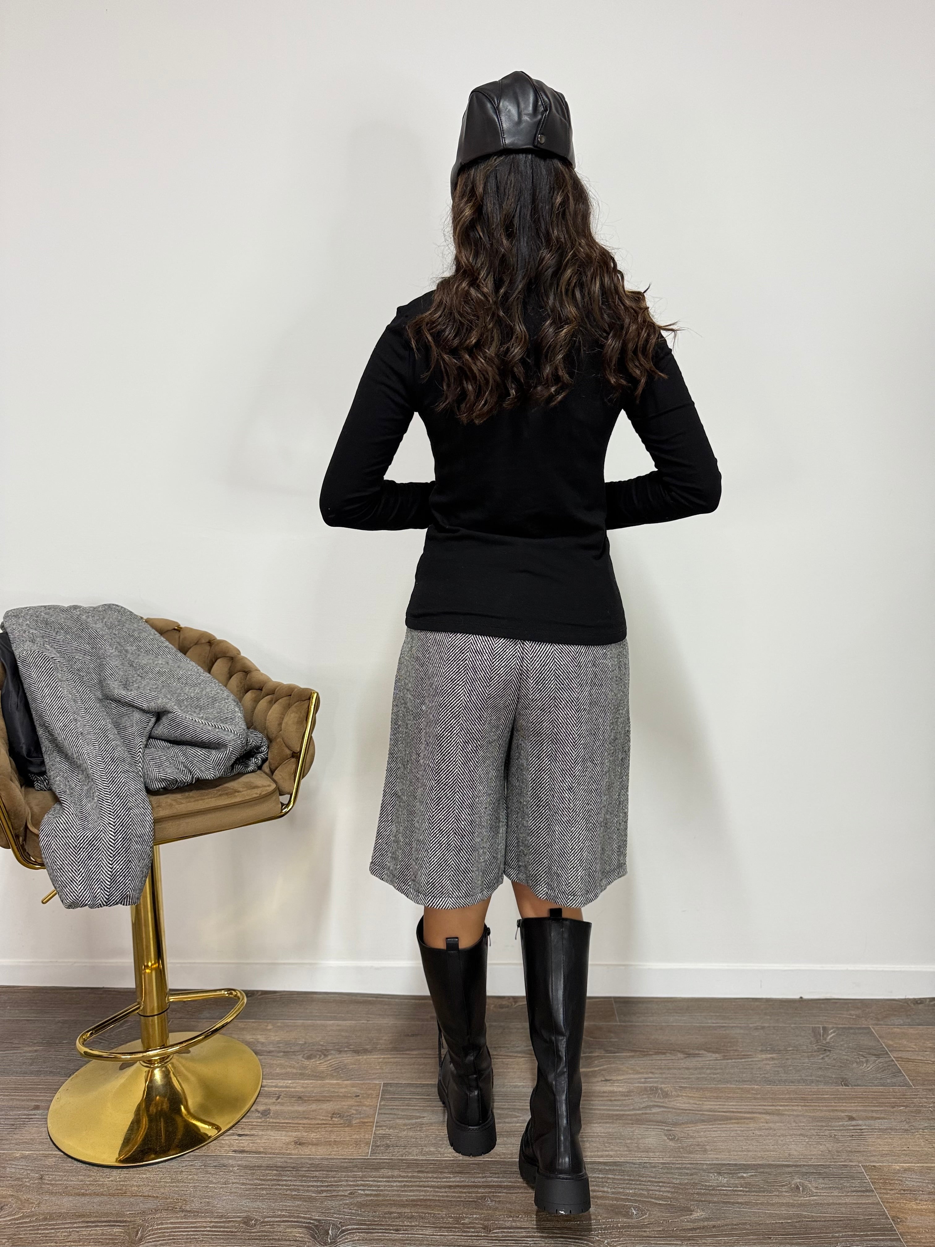 Maglia Bottoncini LUMINA Nera