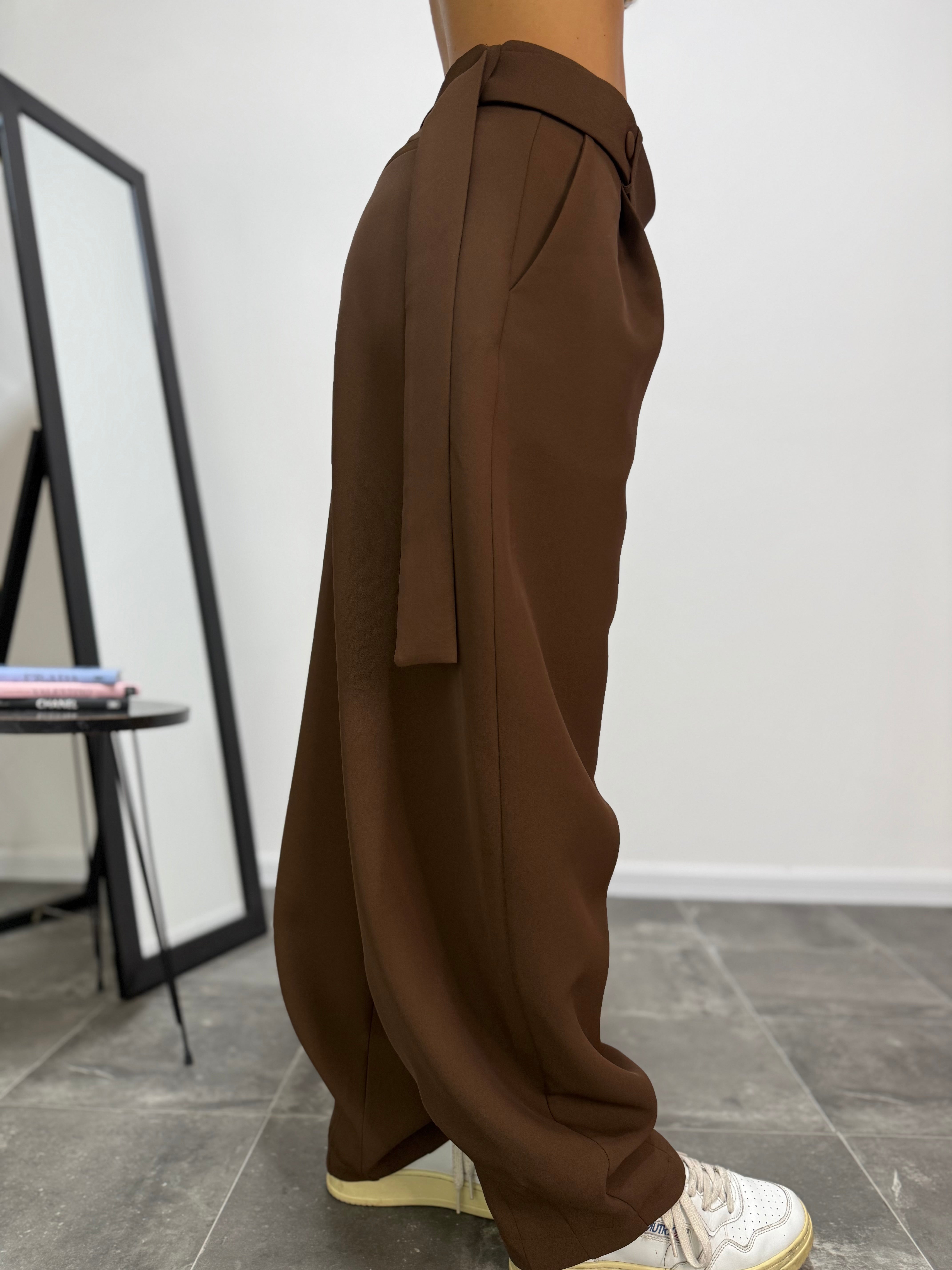 Pantalone Chic LUMINA Marrone